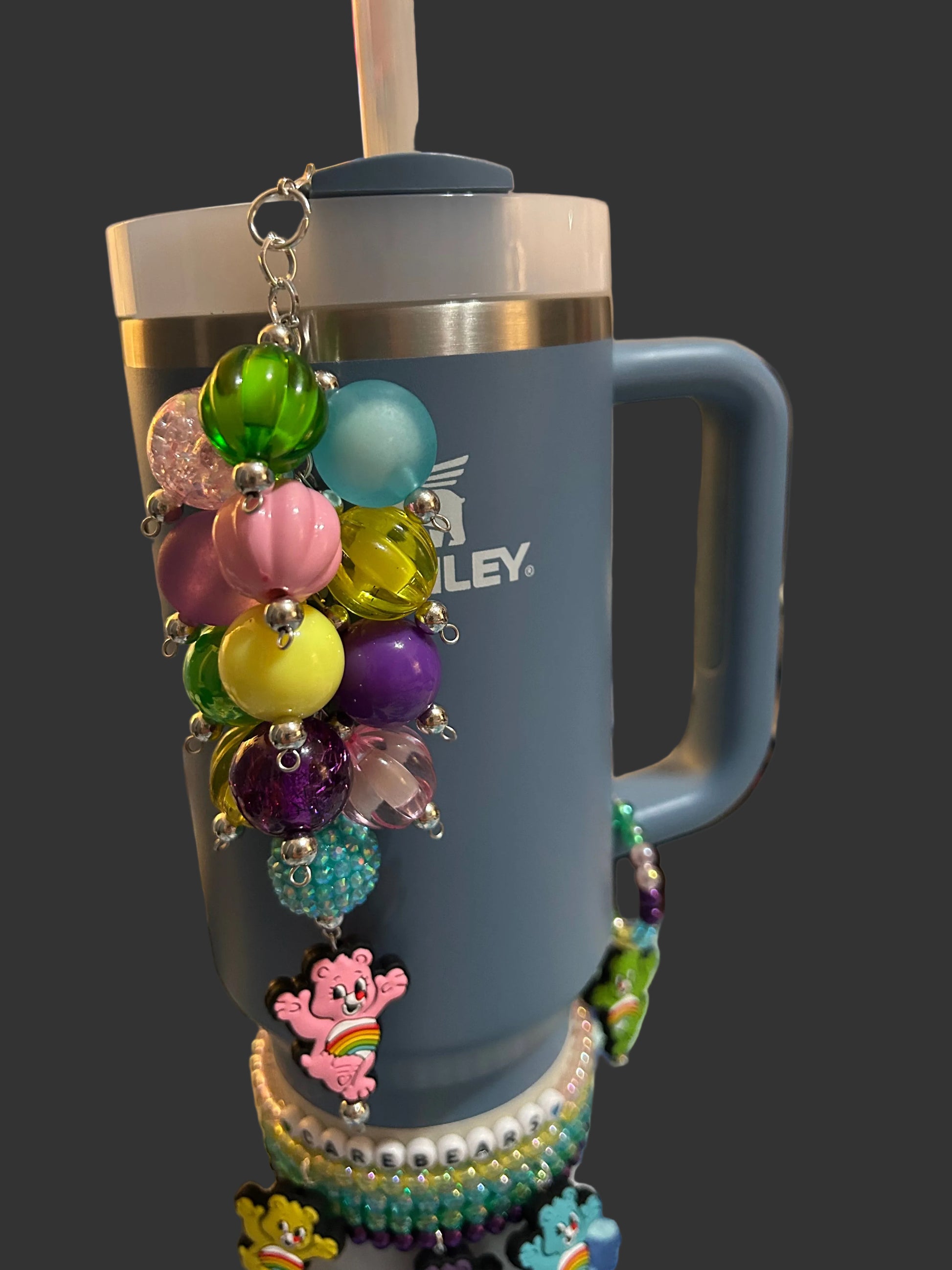 Colorful Bears Bauble Straw Charm