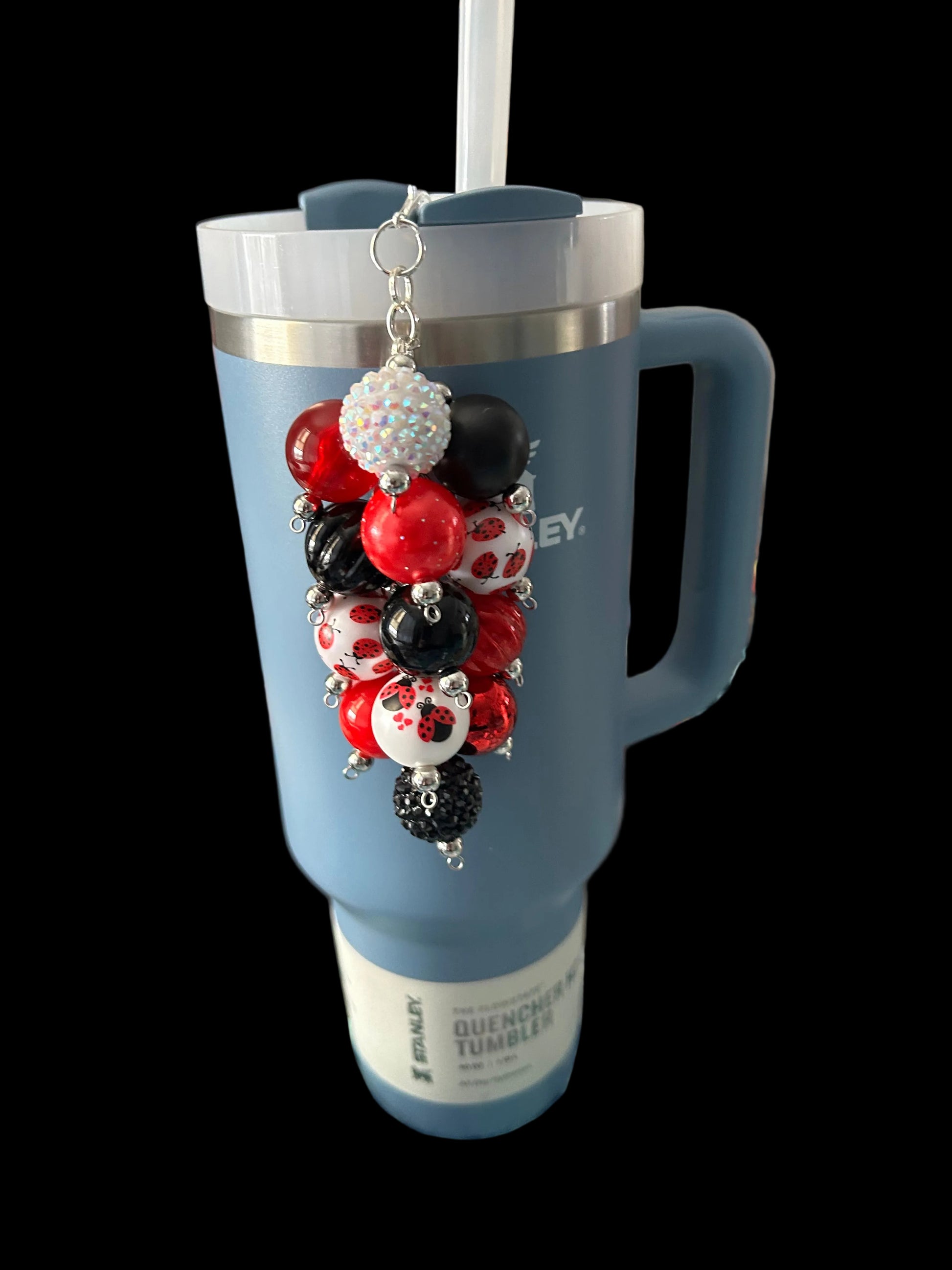 Ladybug Bauble Straw Charm