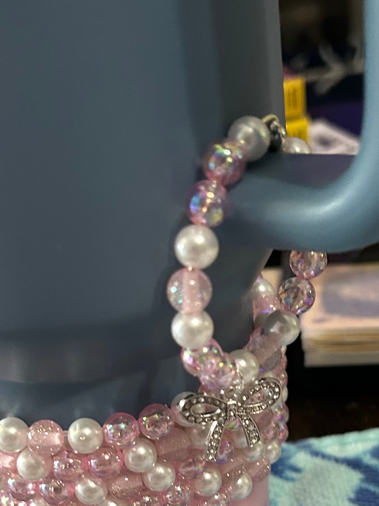 Pink Bow Handle Charm