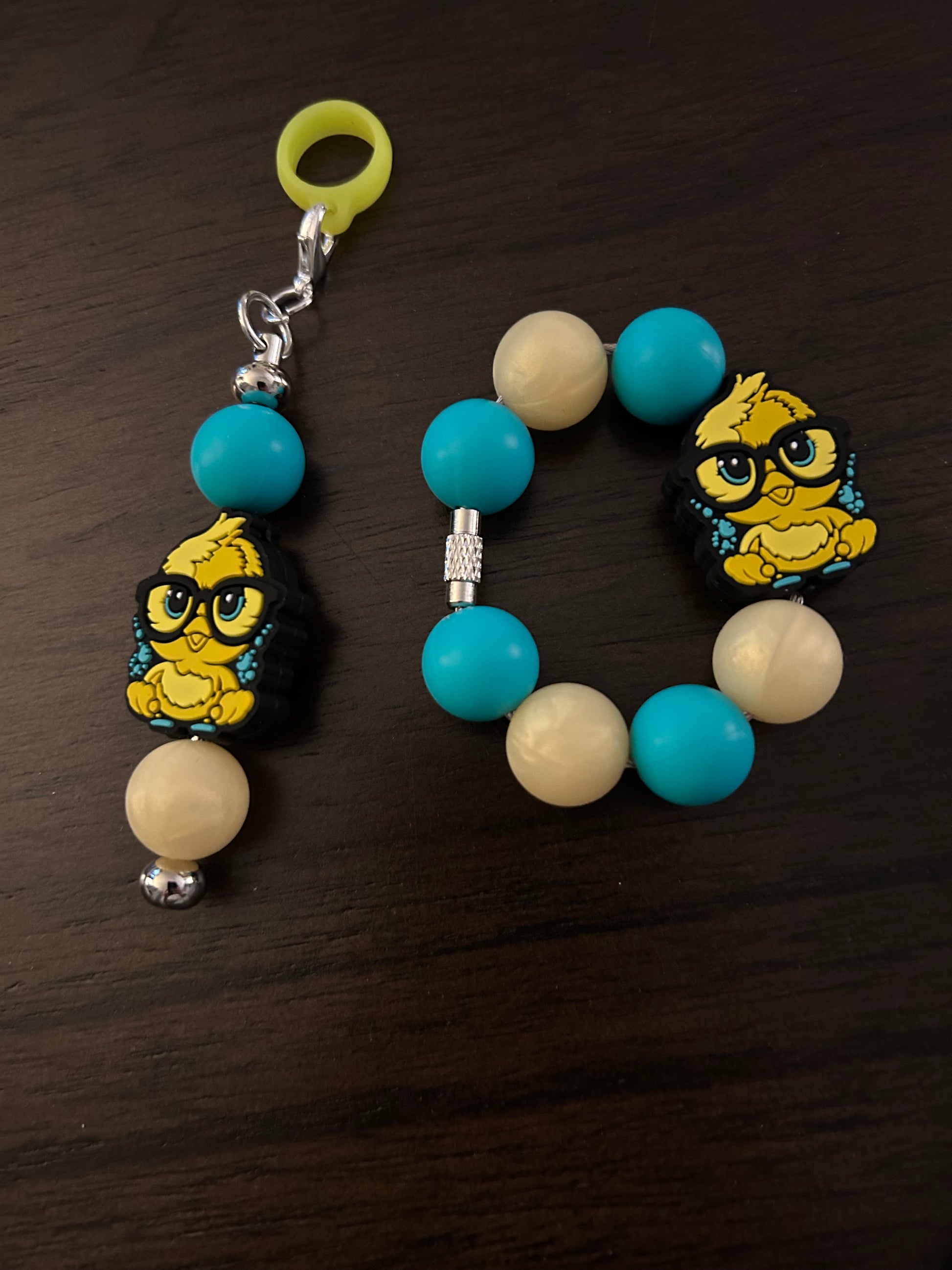 Duck Straw and Handle Charm set