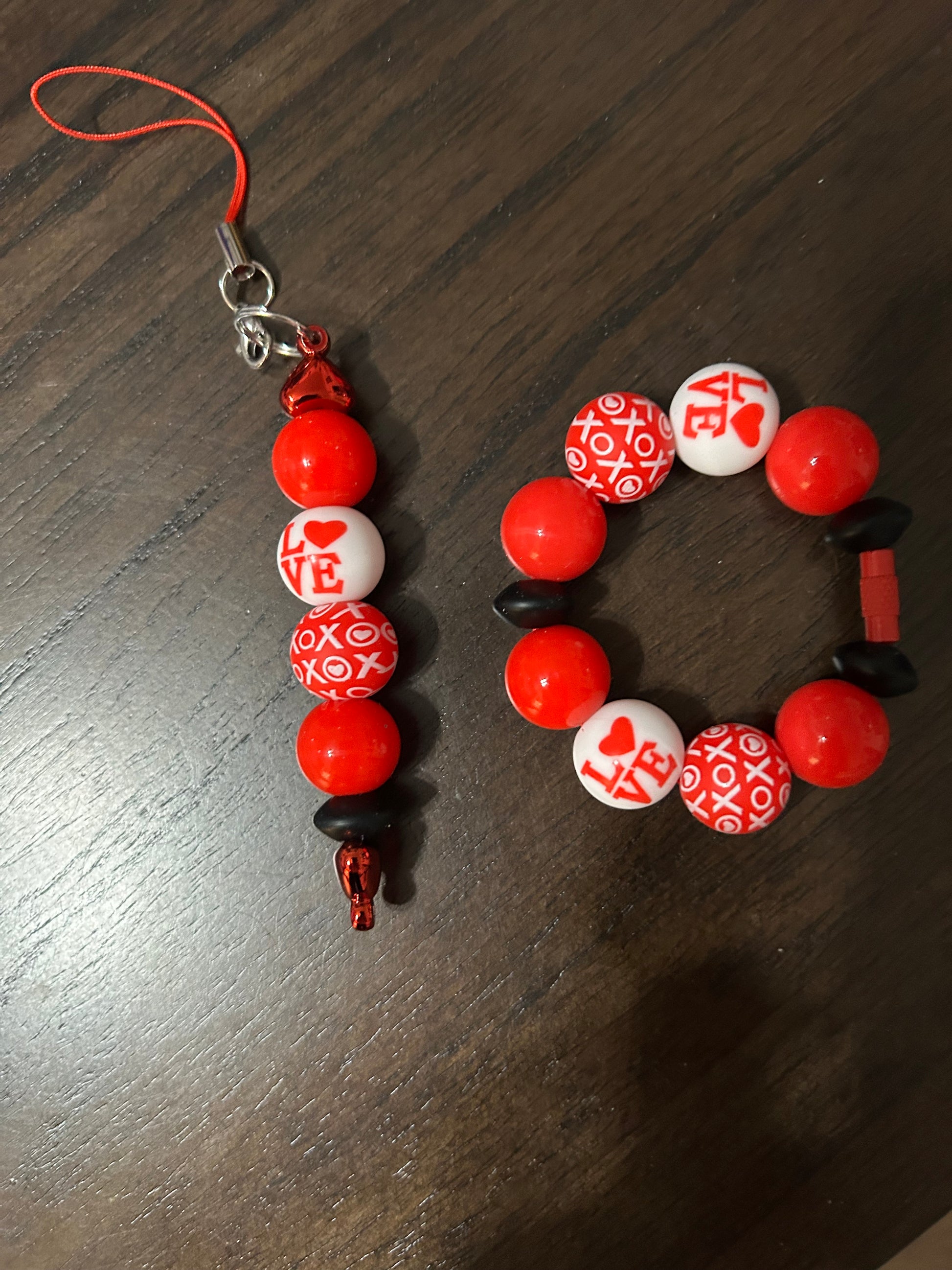 Heart Straw and Handle Charm set