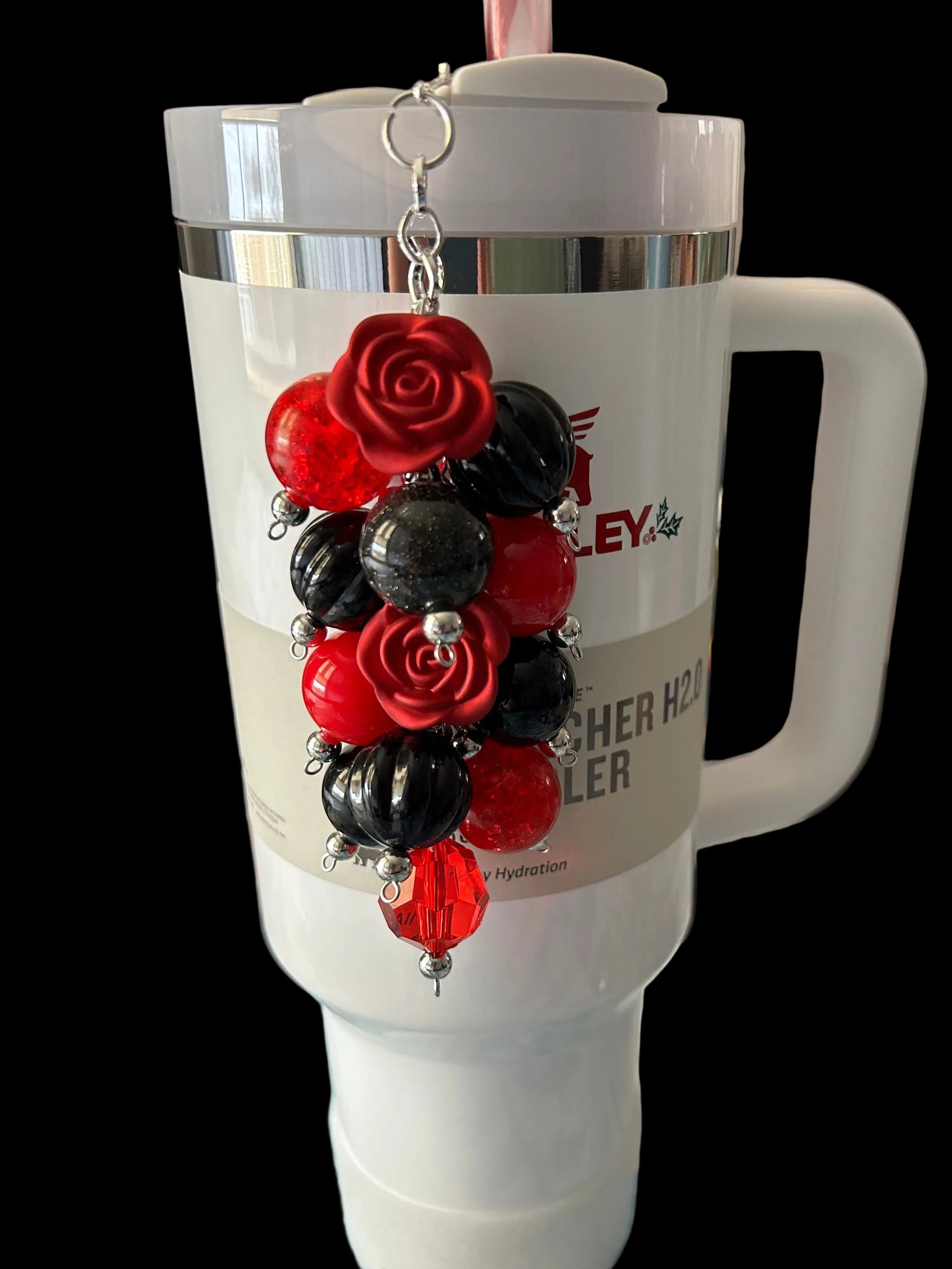 Rose Bauble Straw Charm