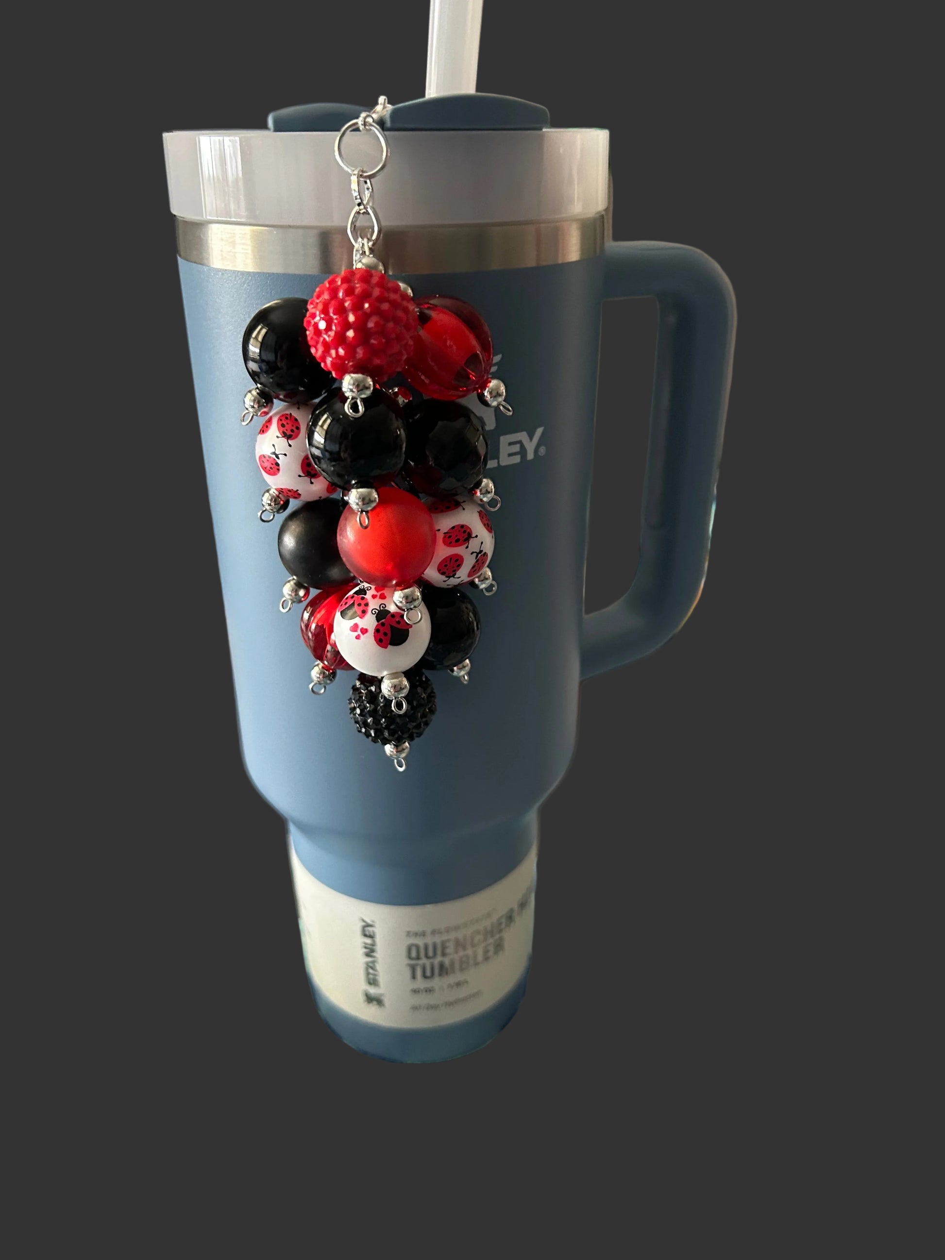 Ladybug  Bauble Straw Charm