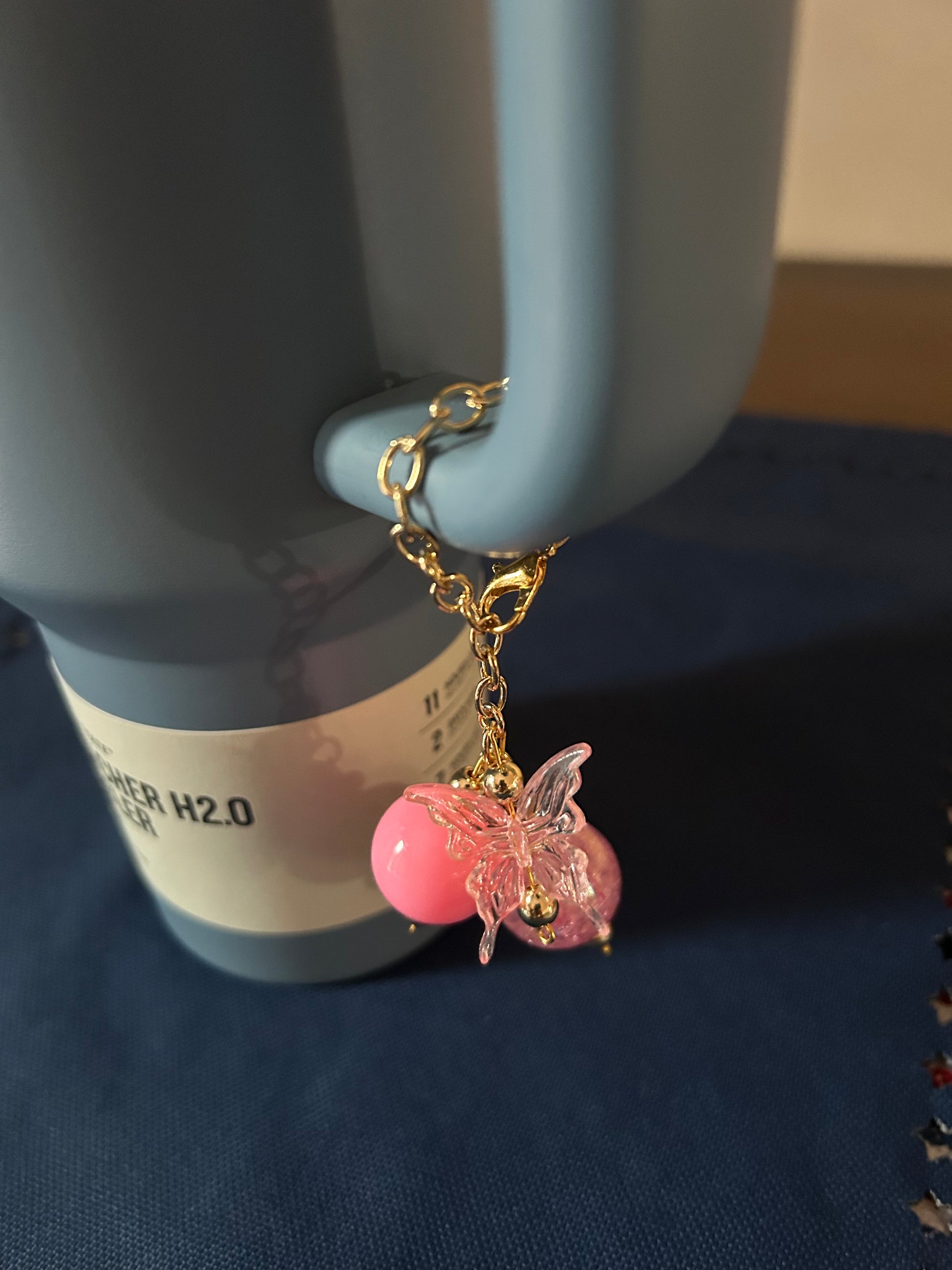 Mini Bauble Butterfly Handle Charm
