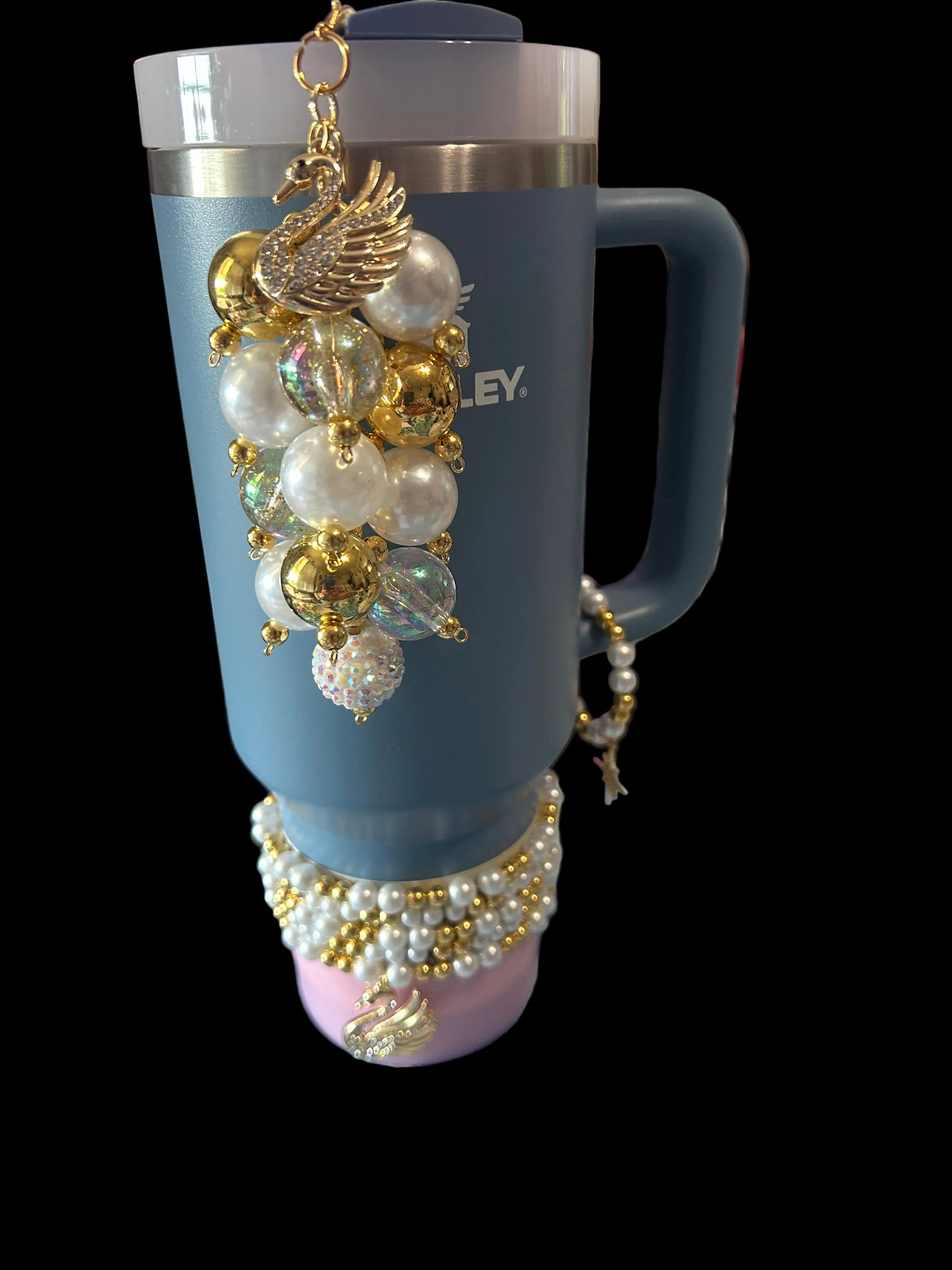 Swan Bauble Straw Charm