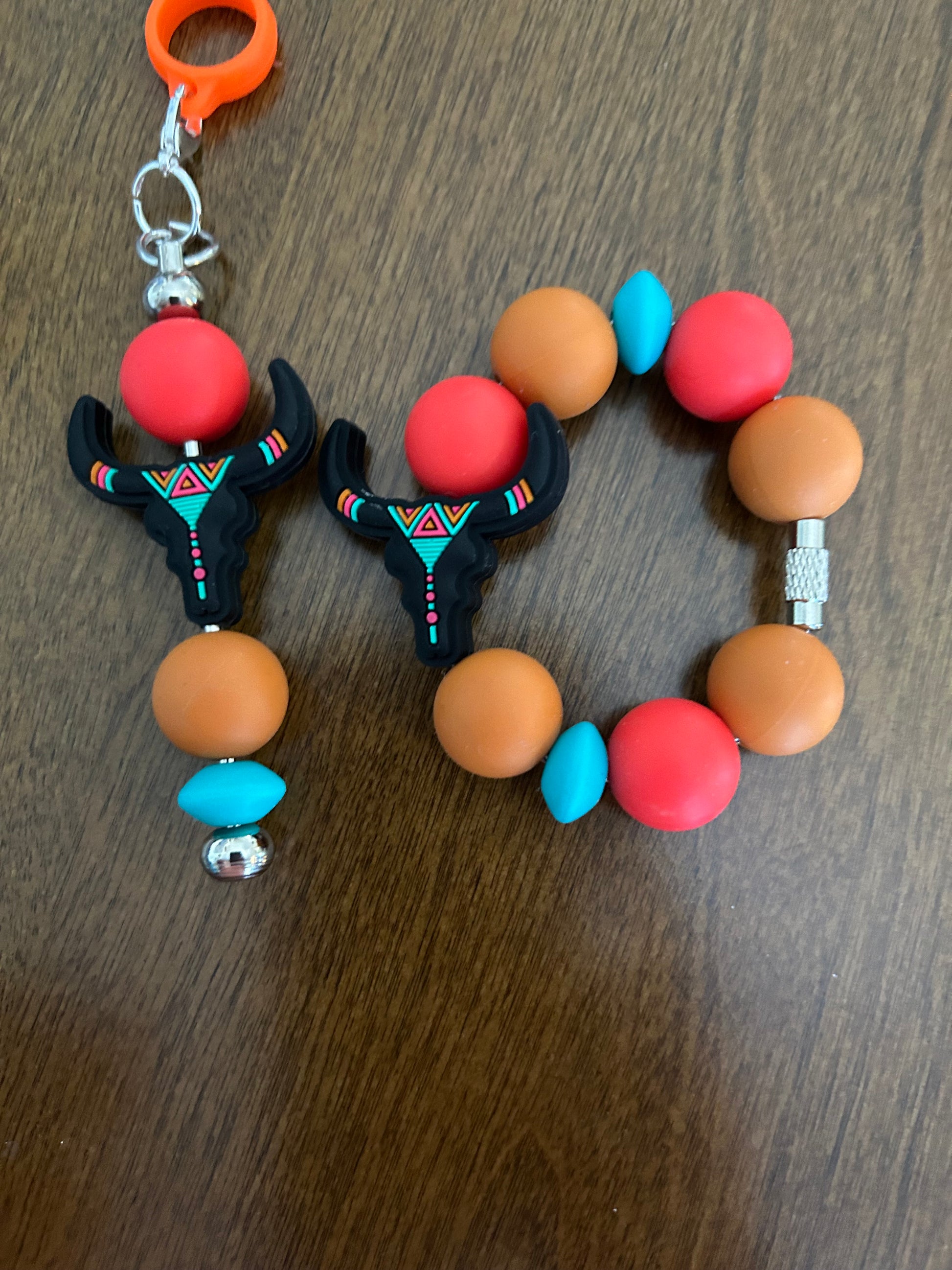 Western Straw and Handle Charm set