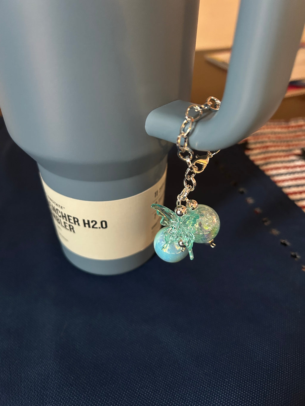 Mini Bauble Butterfly Handle Charm