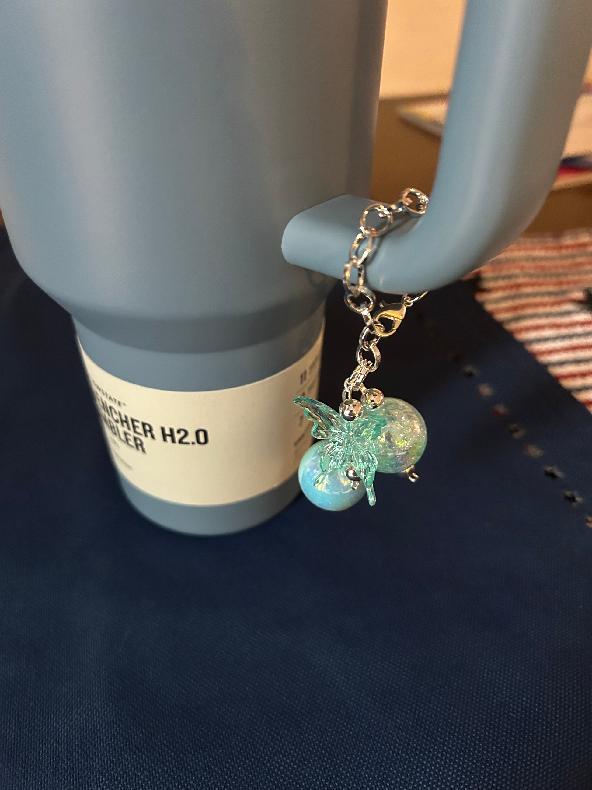 Mini Bauble Butterfly Handle Charm