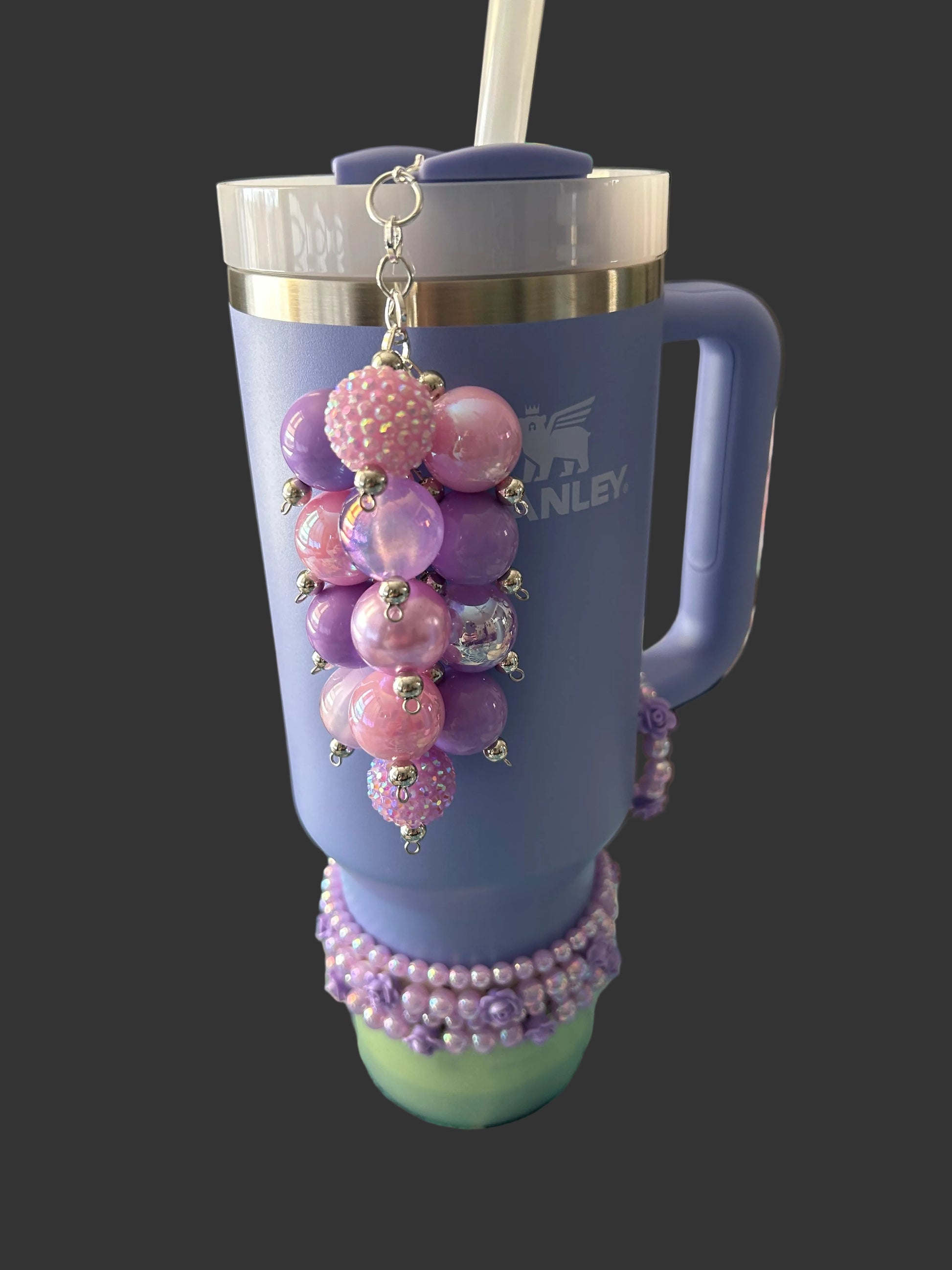 Purple Bauble Straw Charm