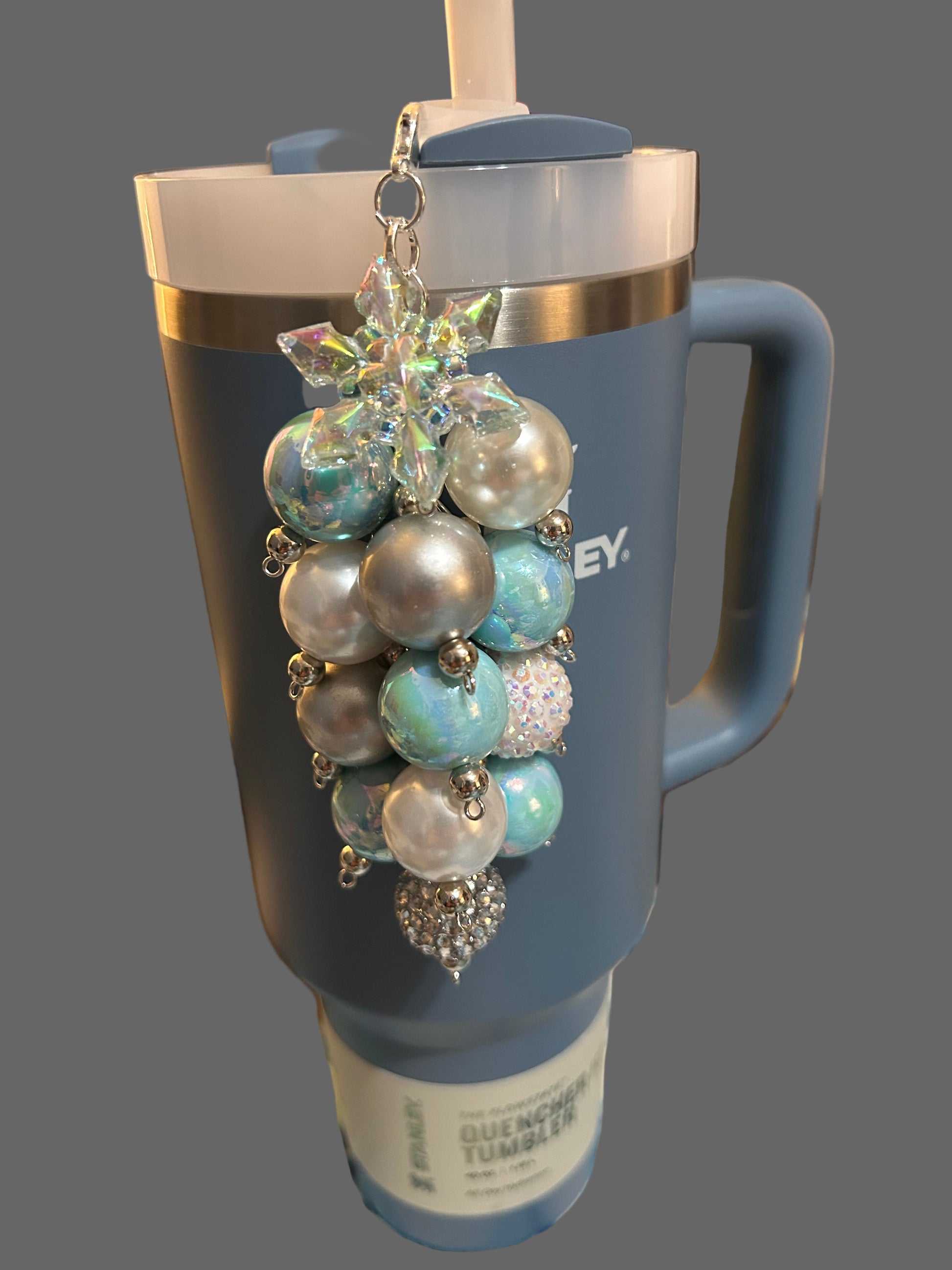 Snowflake Bauble Straw Charm