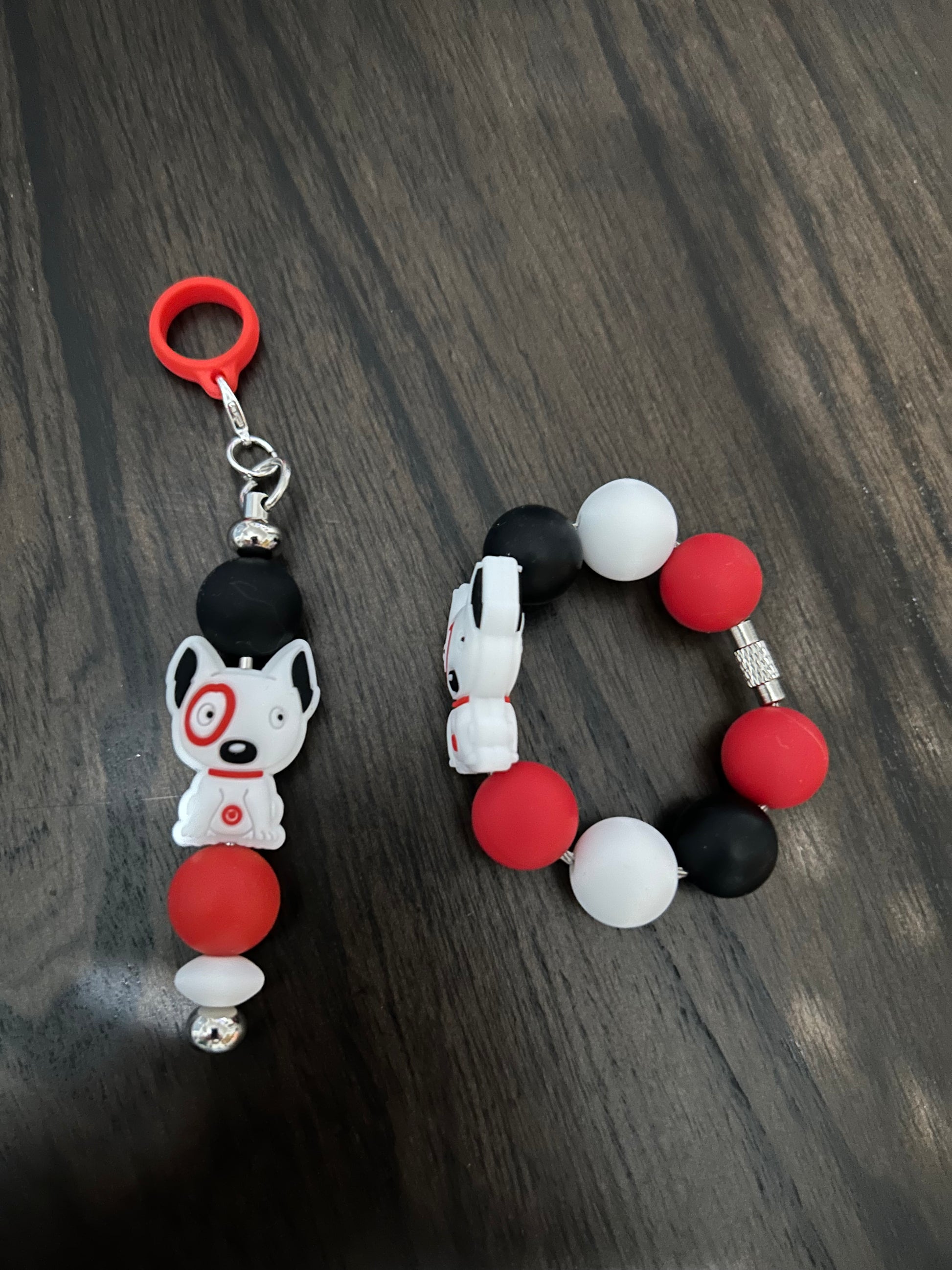 Dog Straw and Handle Charm set