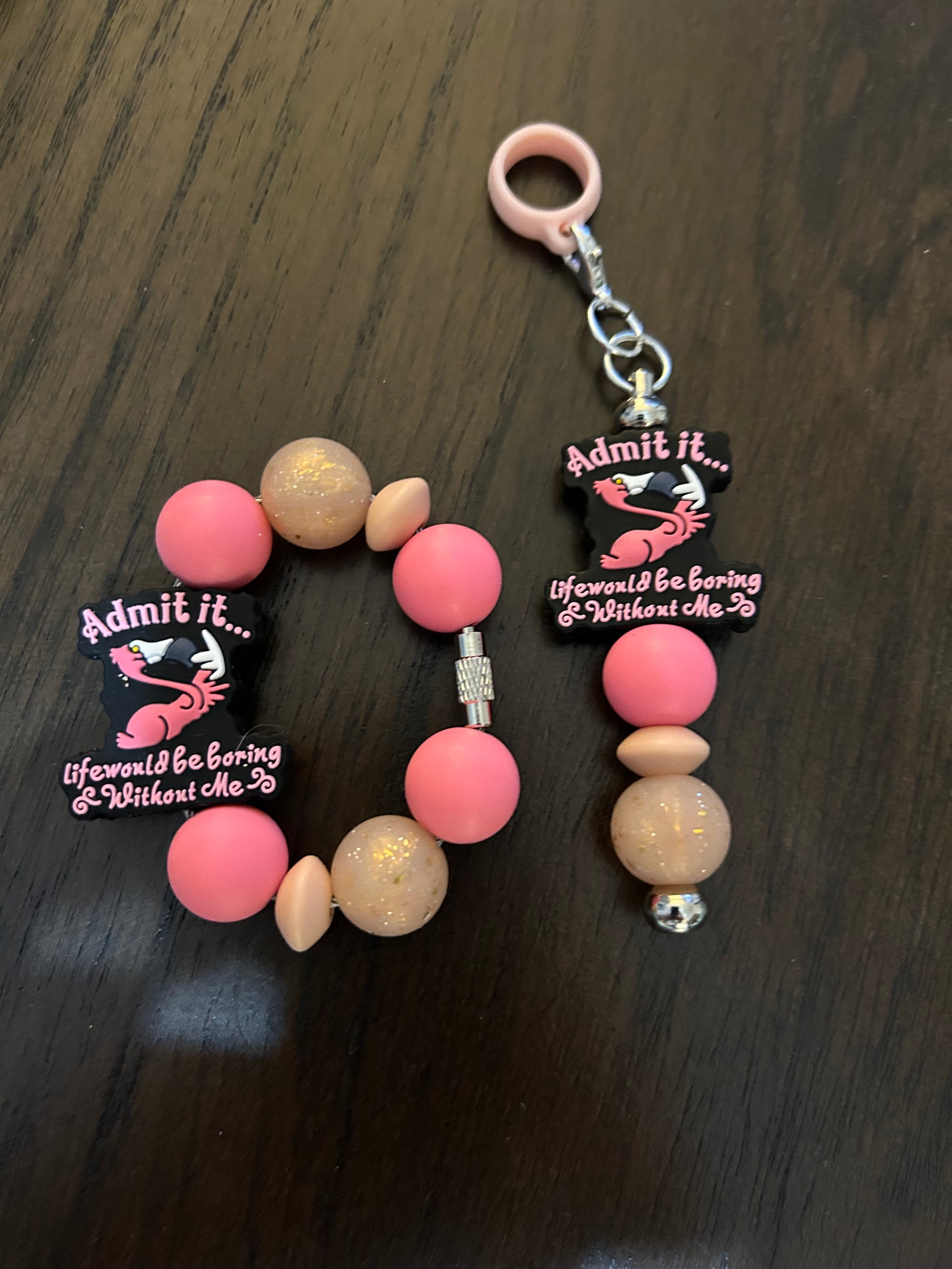 Adult Humor Straw and Handle Charm set
