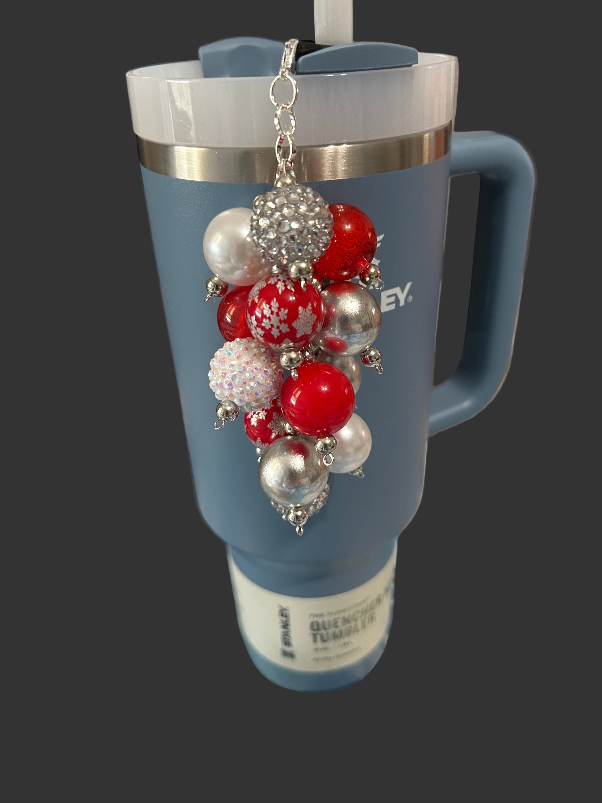 Christmas Bauble Straw Charm