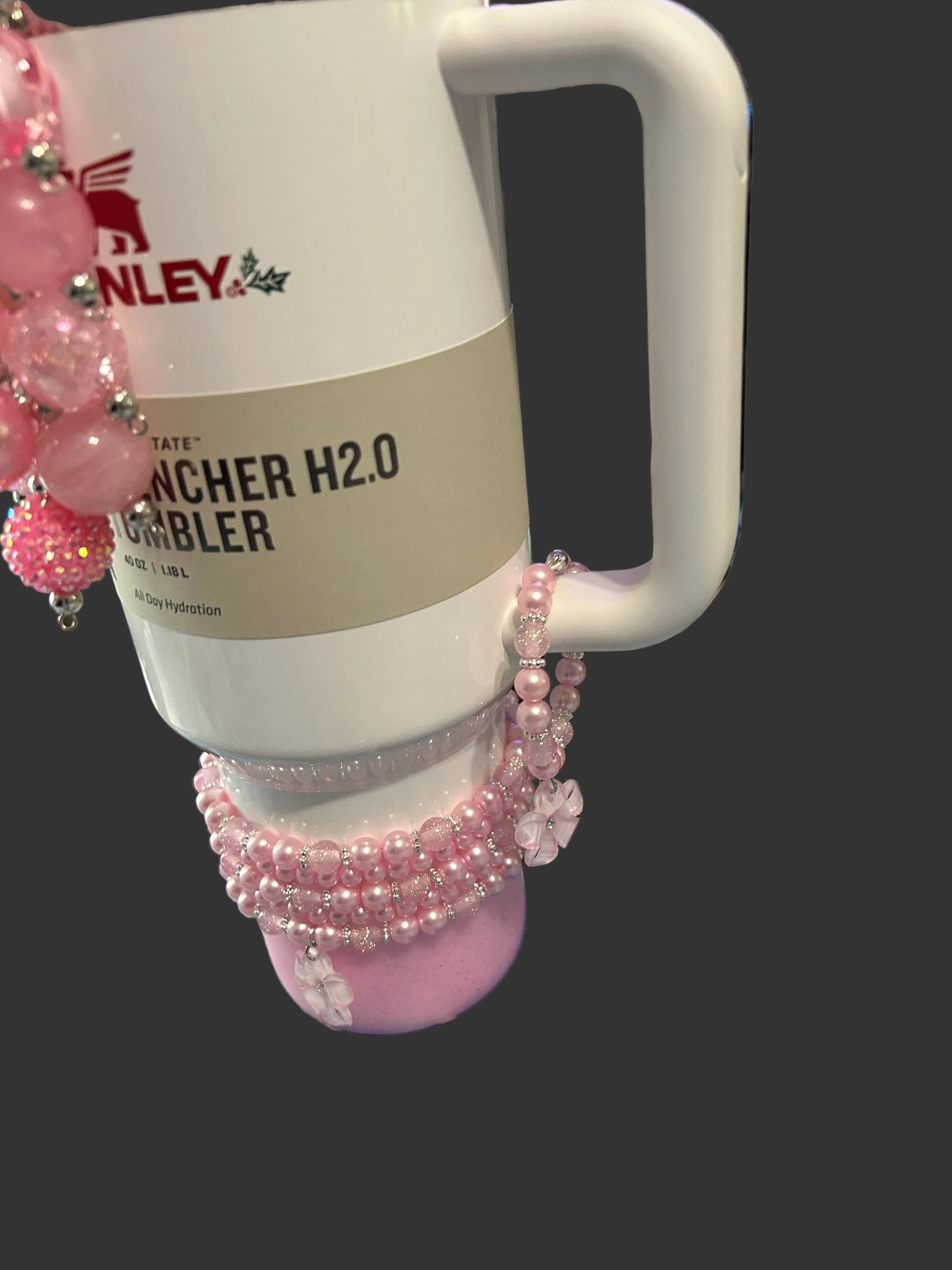 Pink Flower Handle Charm