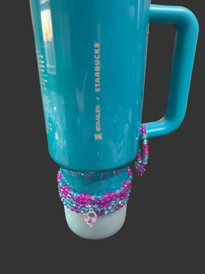 Blue Pink Butterfly Bracelet Stack