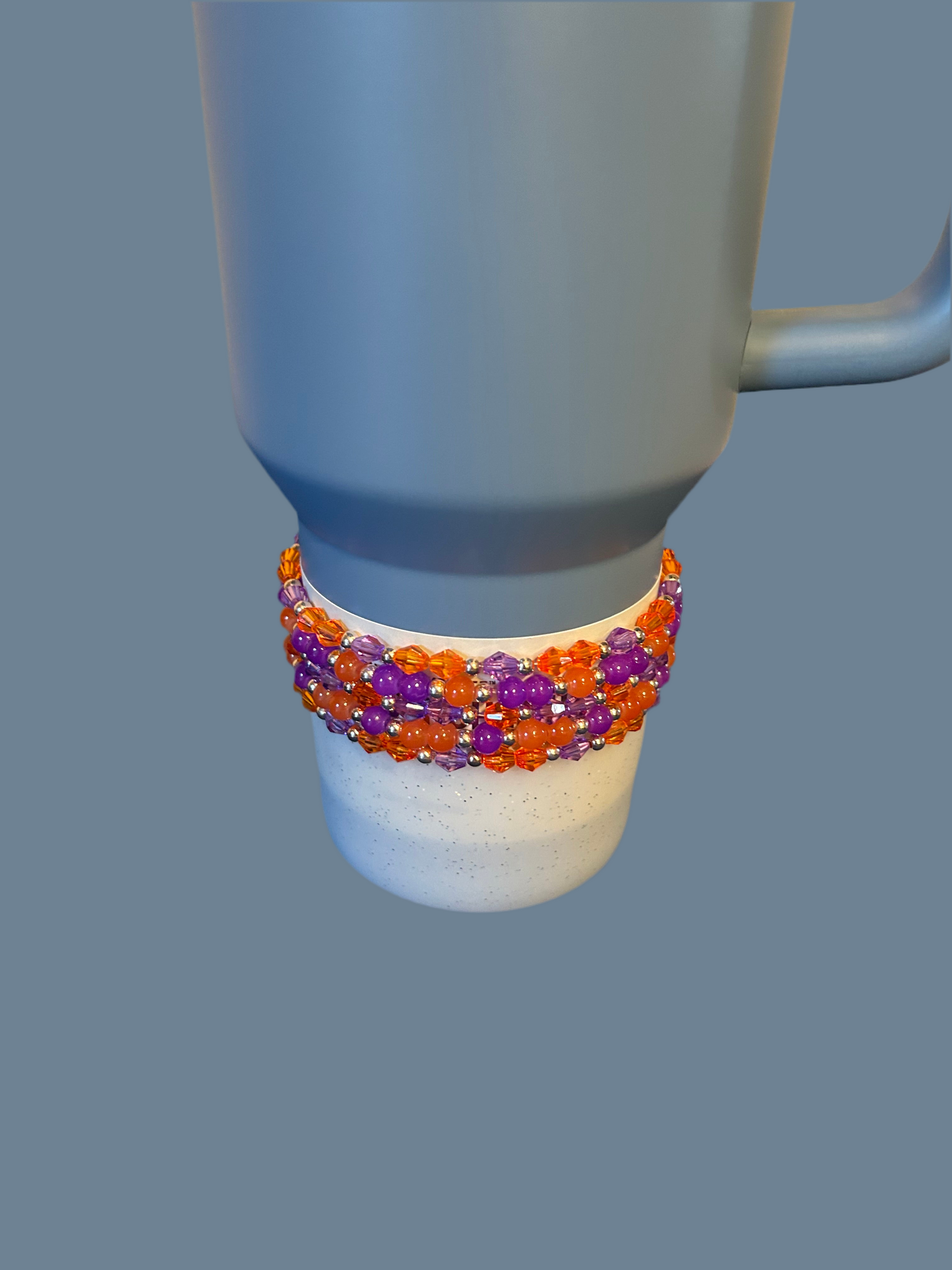 Purple and Orange Bracelet Stack