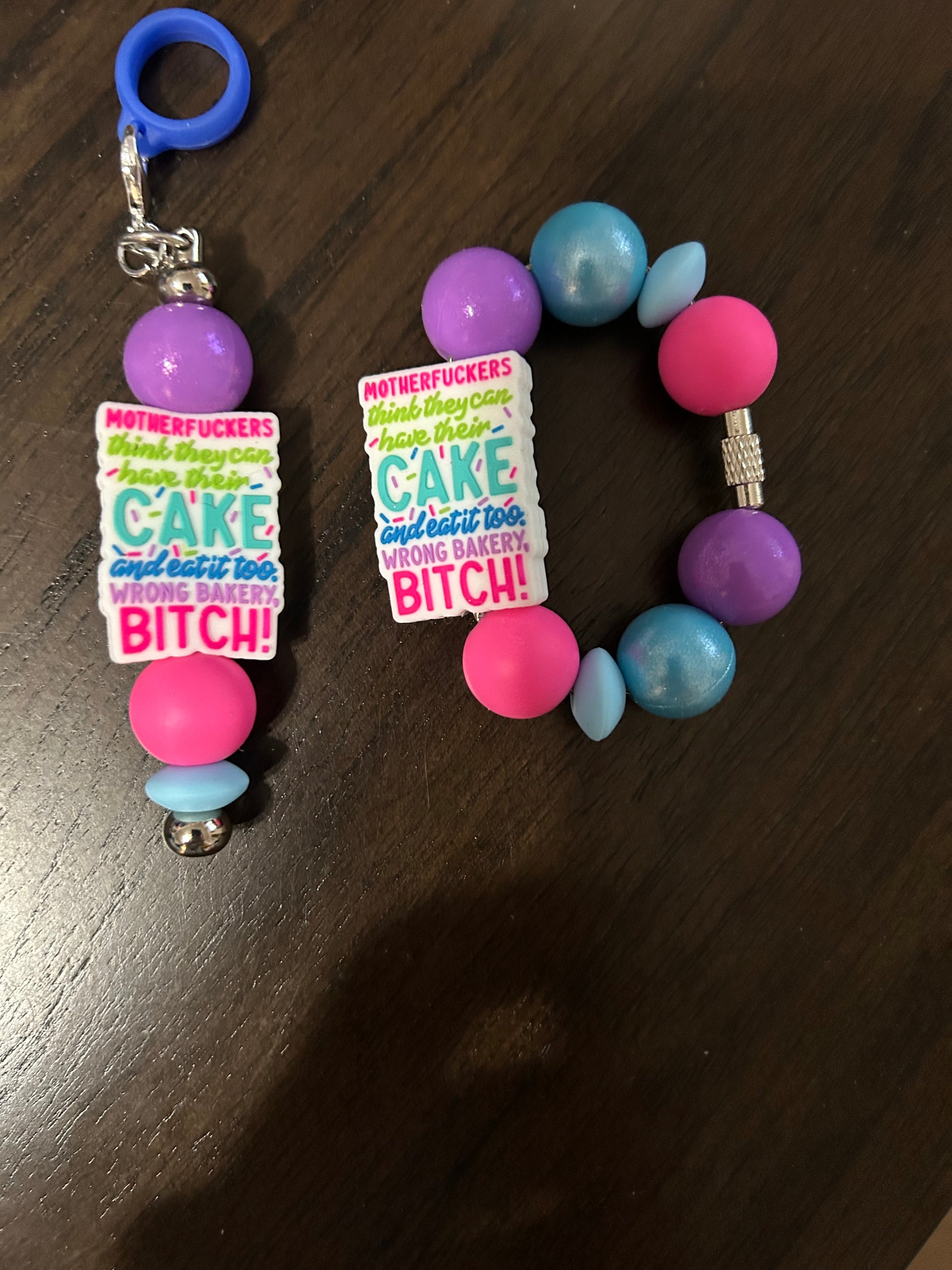 Adult Humor Straw and Handle Charm set