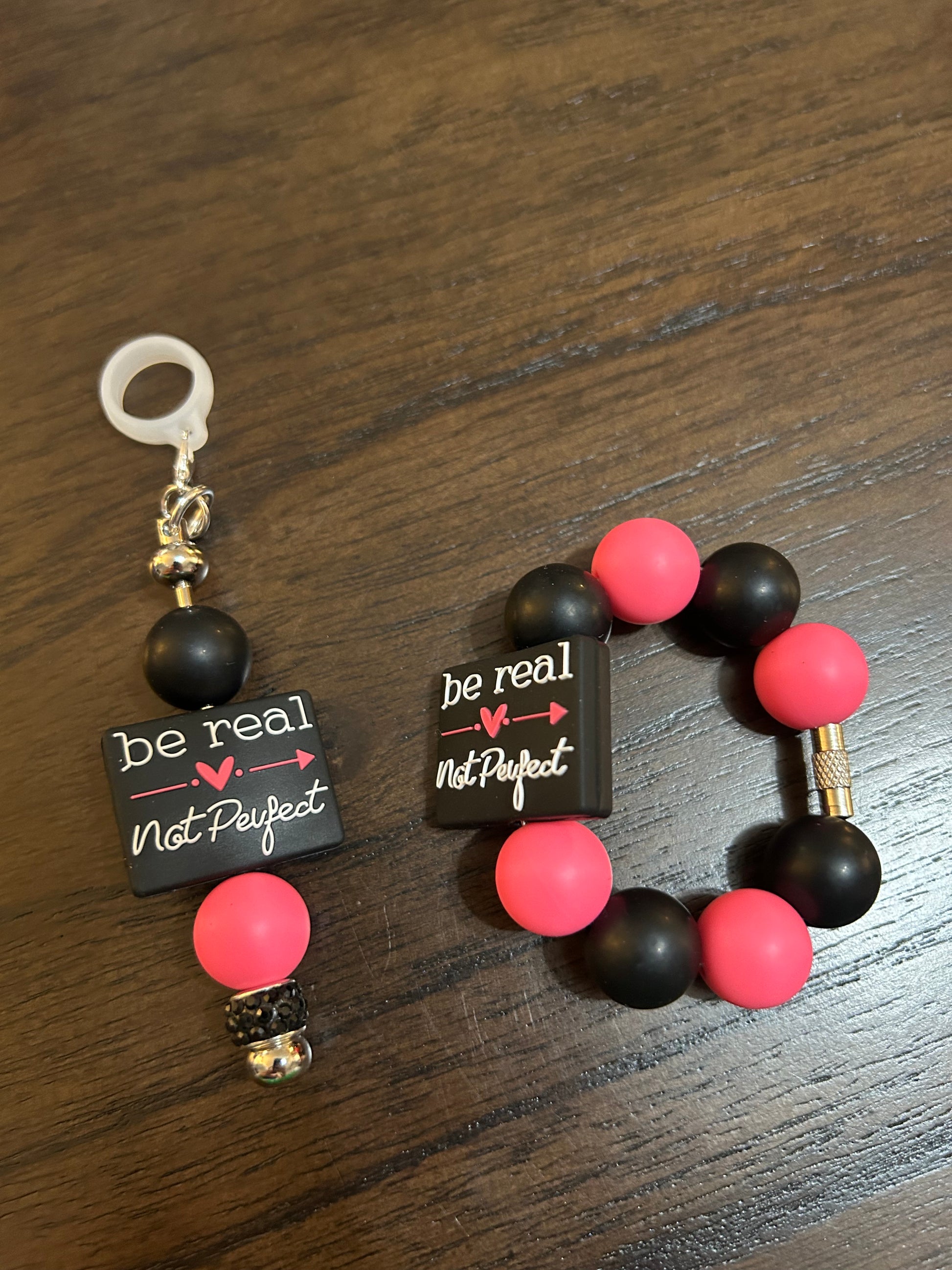 Be Real Handle and Straw Charm