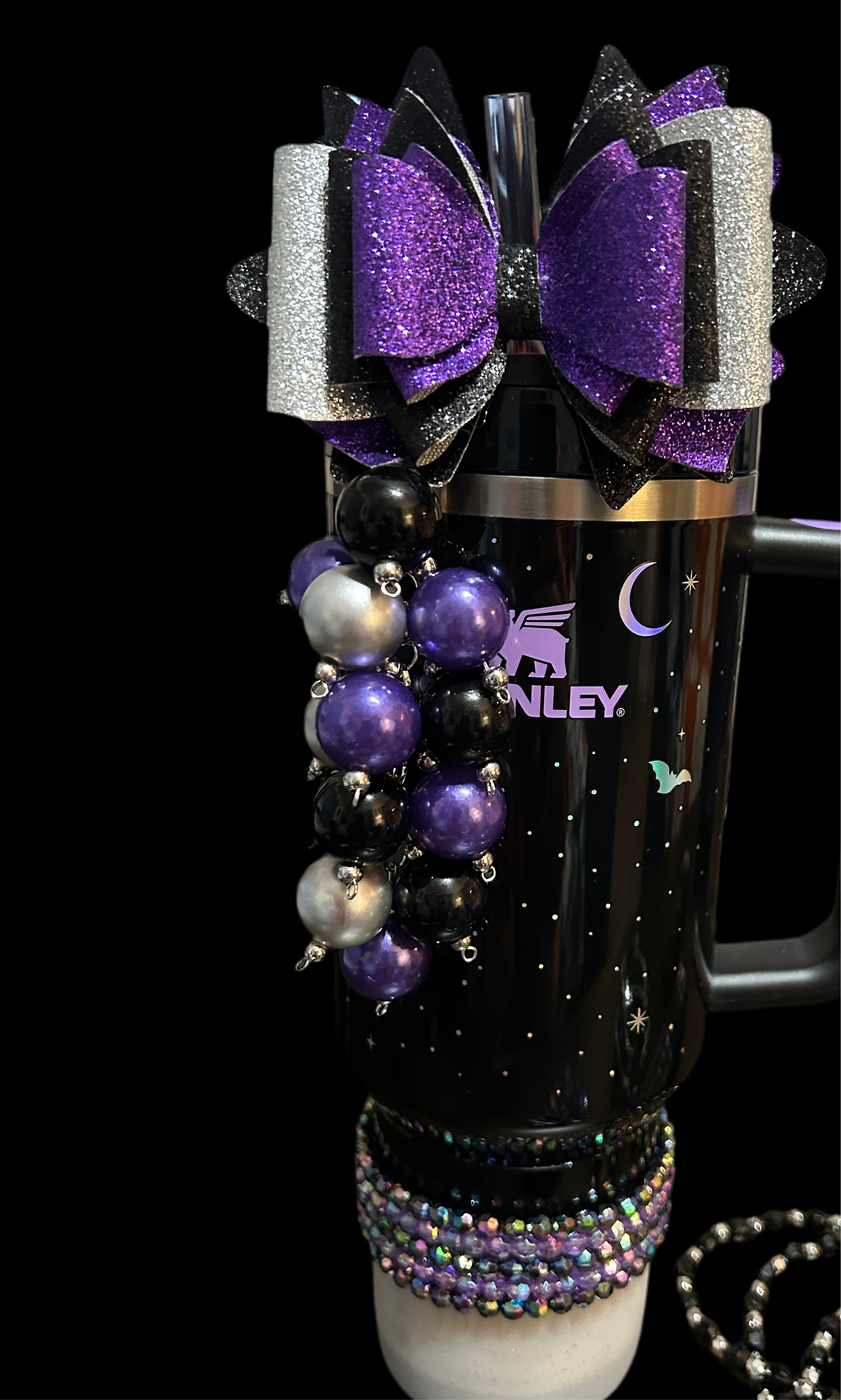 Spellcast Black Bauble Straw Charm