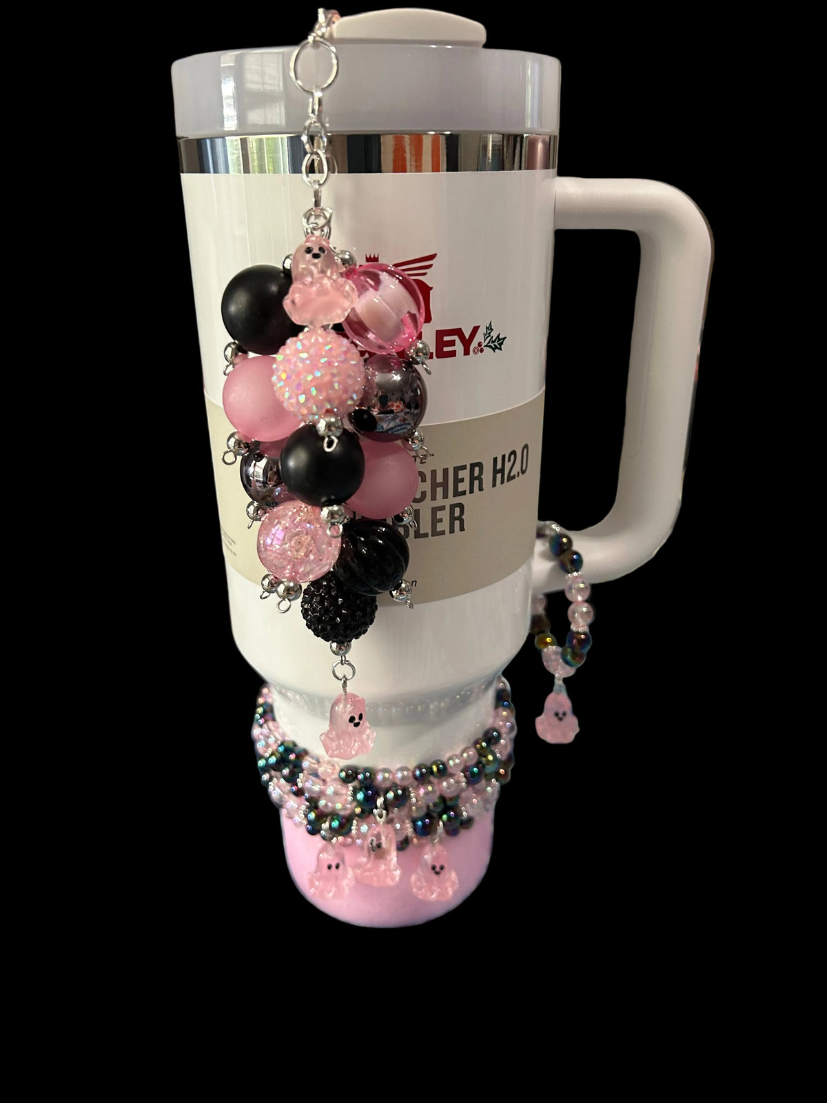 Pink Ghost Glow in Dark Handle Charm