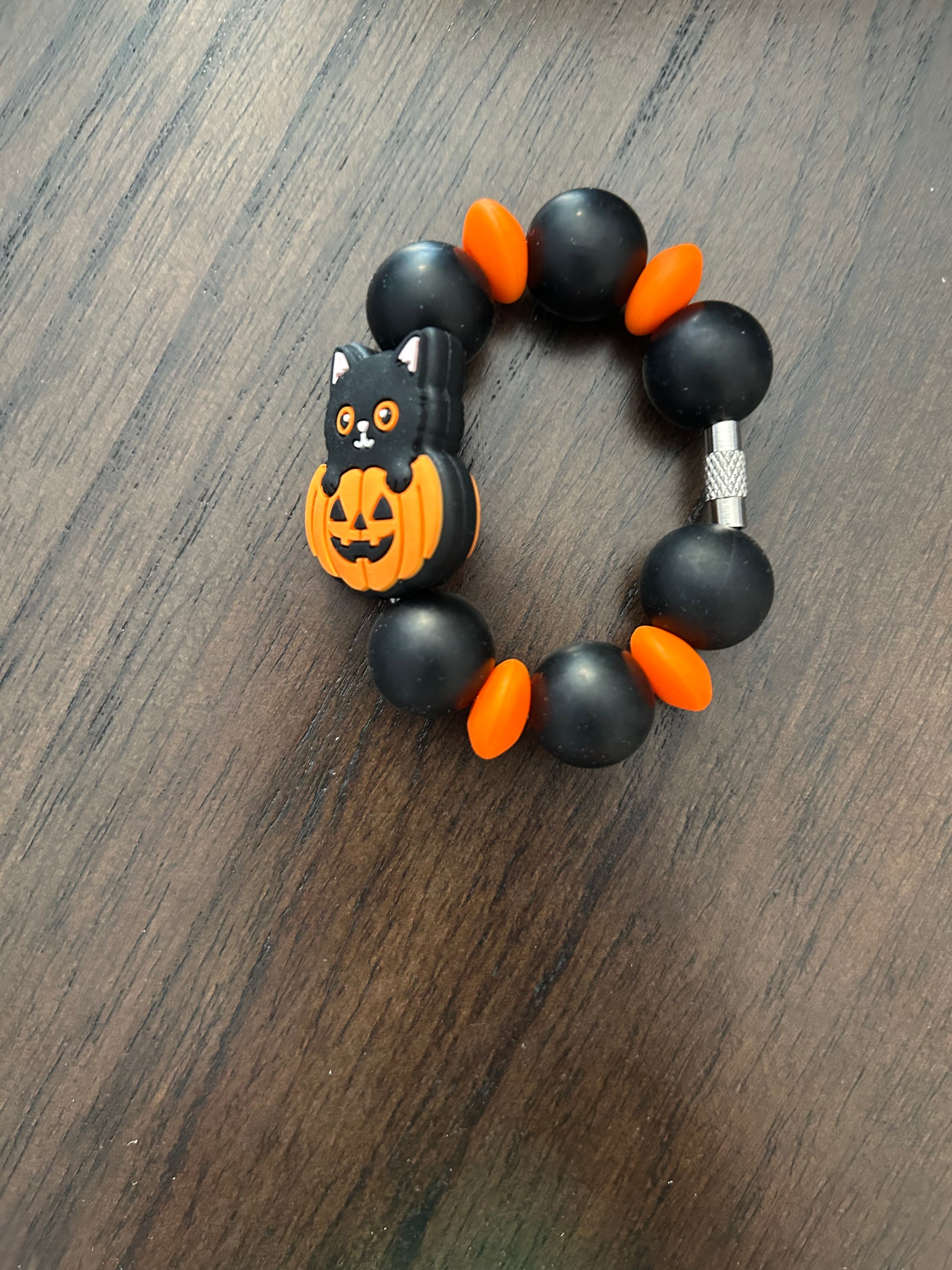 Cat Pumpkin Handle Charm