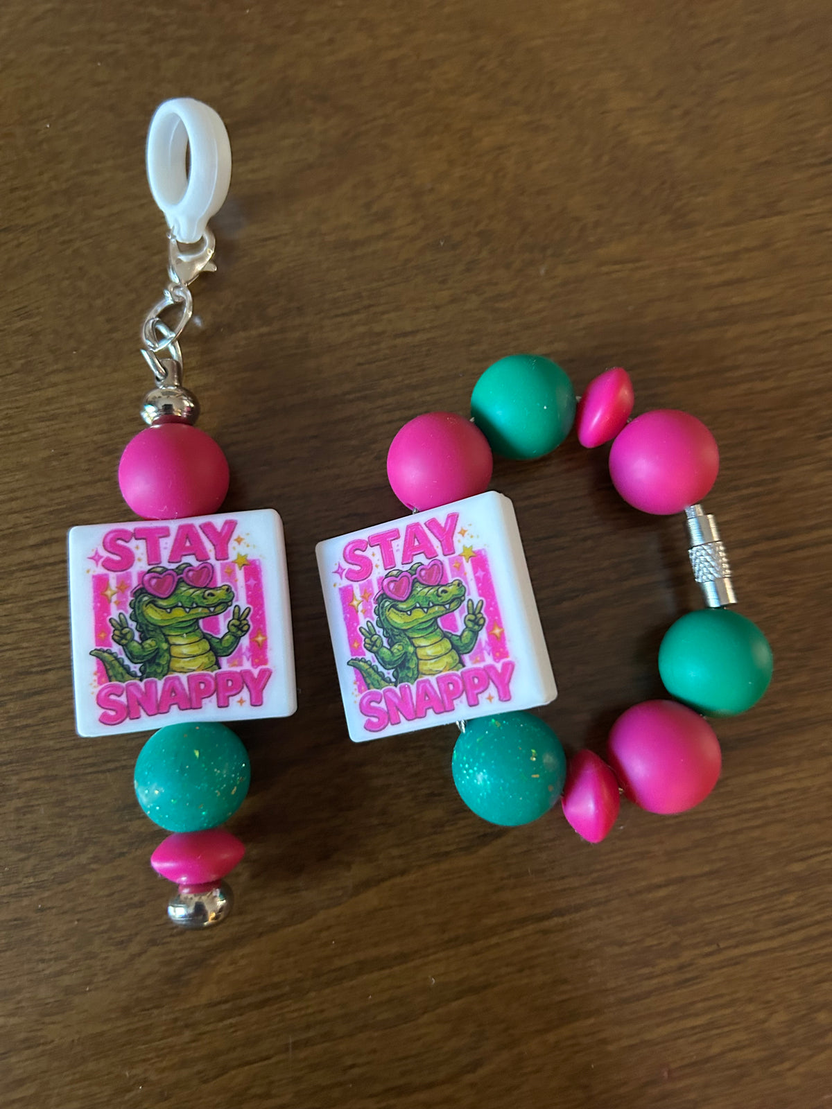 Stay Snappy Straw and Handle Charm set