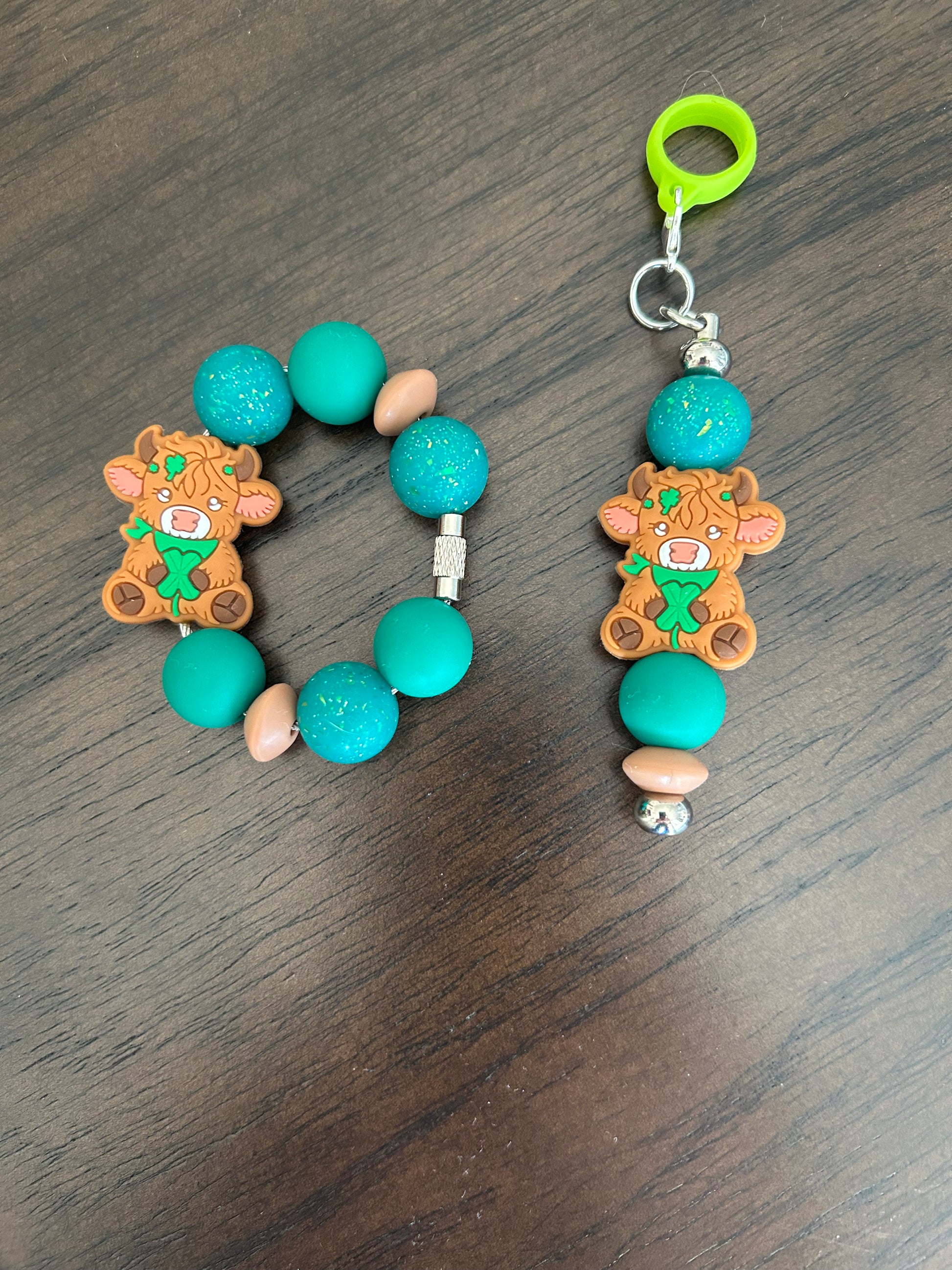 St. Patrick’s Day Straw and Handle Charm set