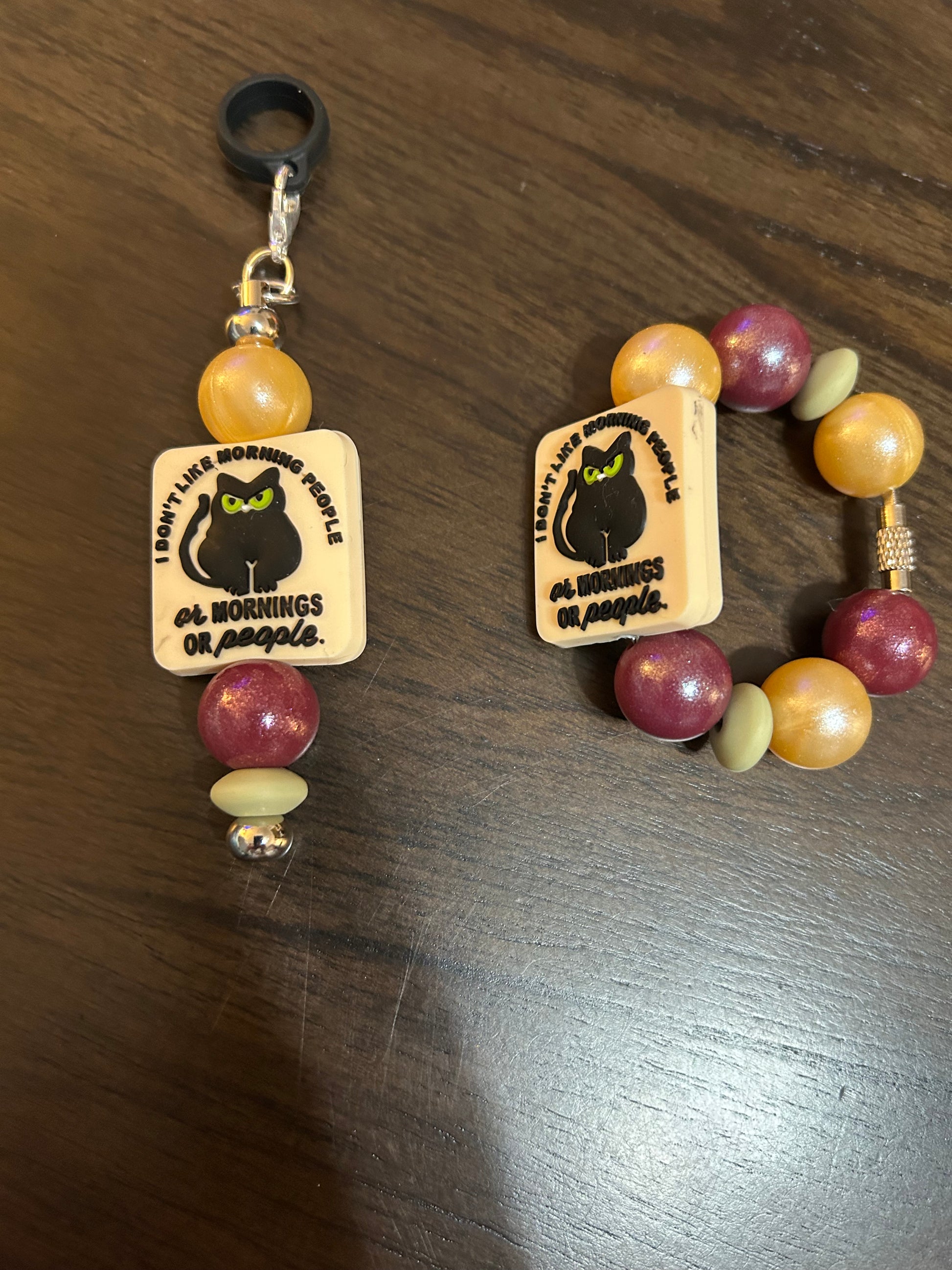 Humor Straw and Handle Charm set