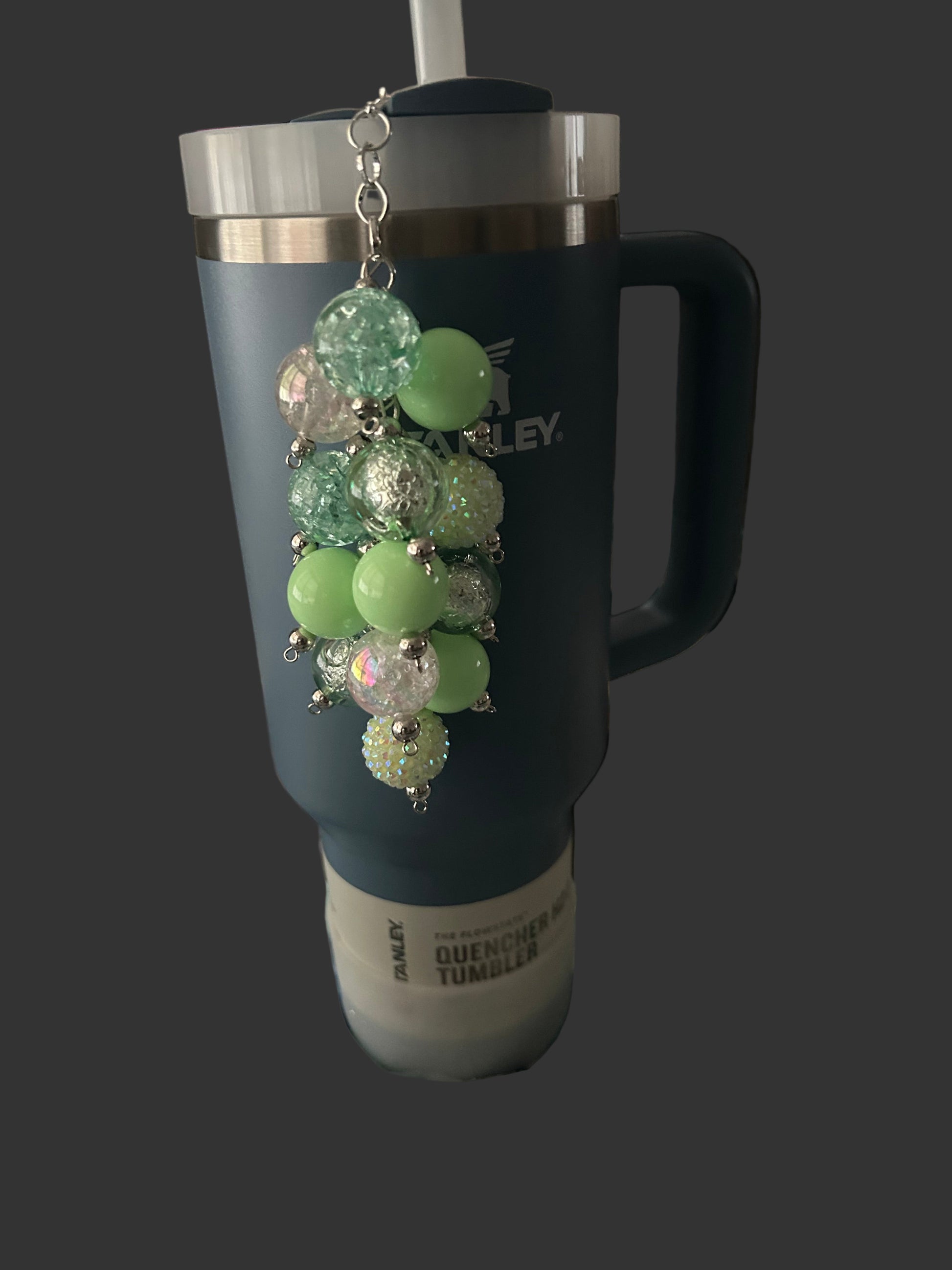 Light Green Bauble Straw Charm