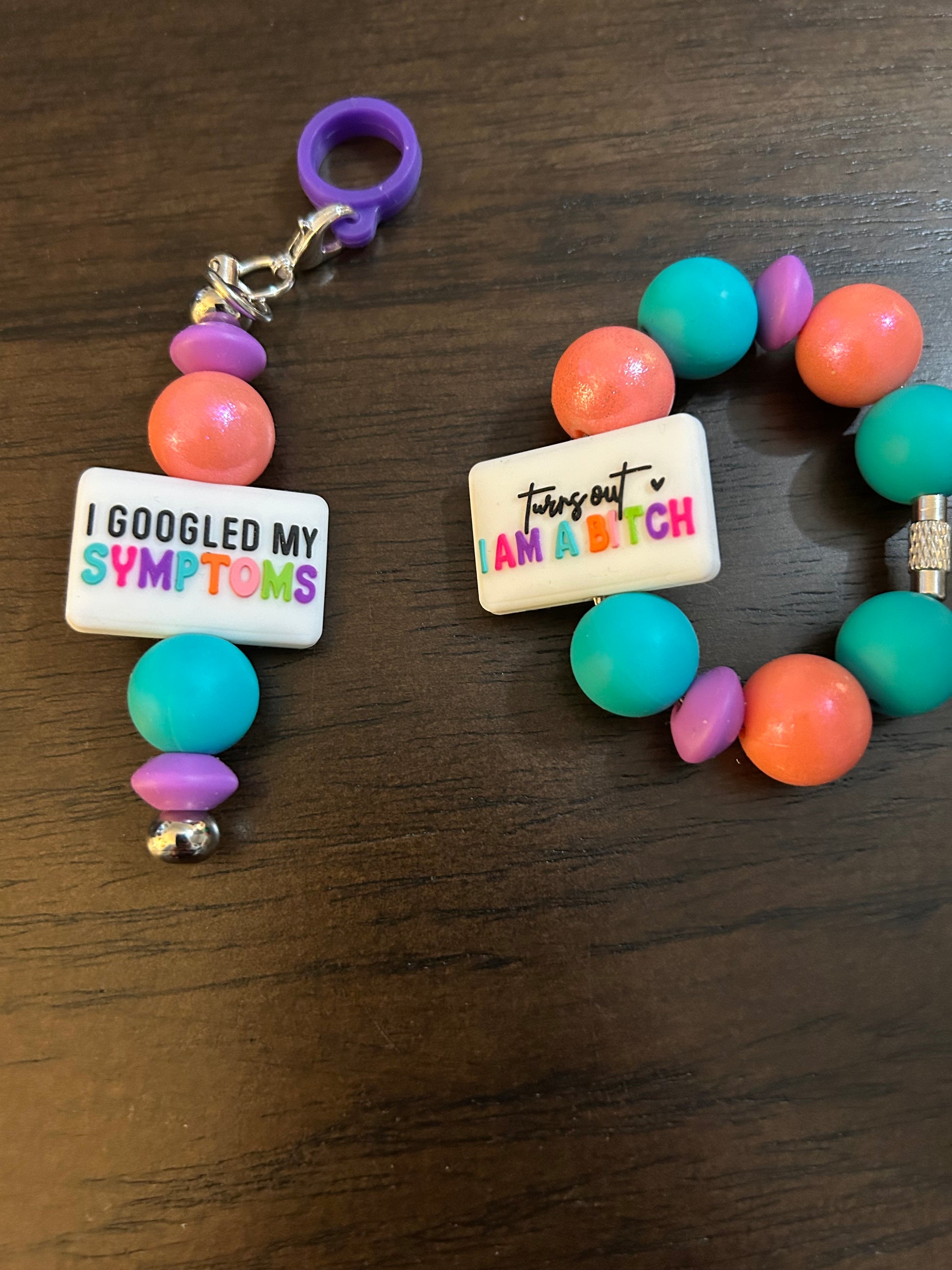 Adult Humor Straw and Handle Charm set