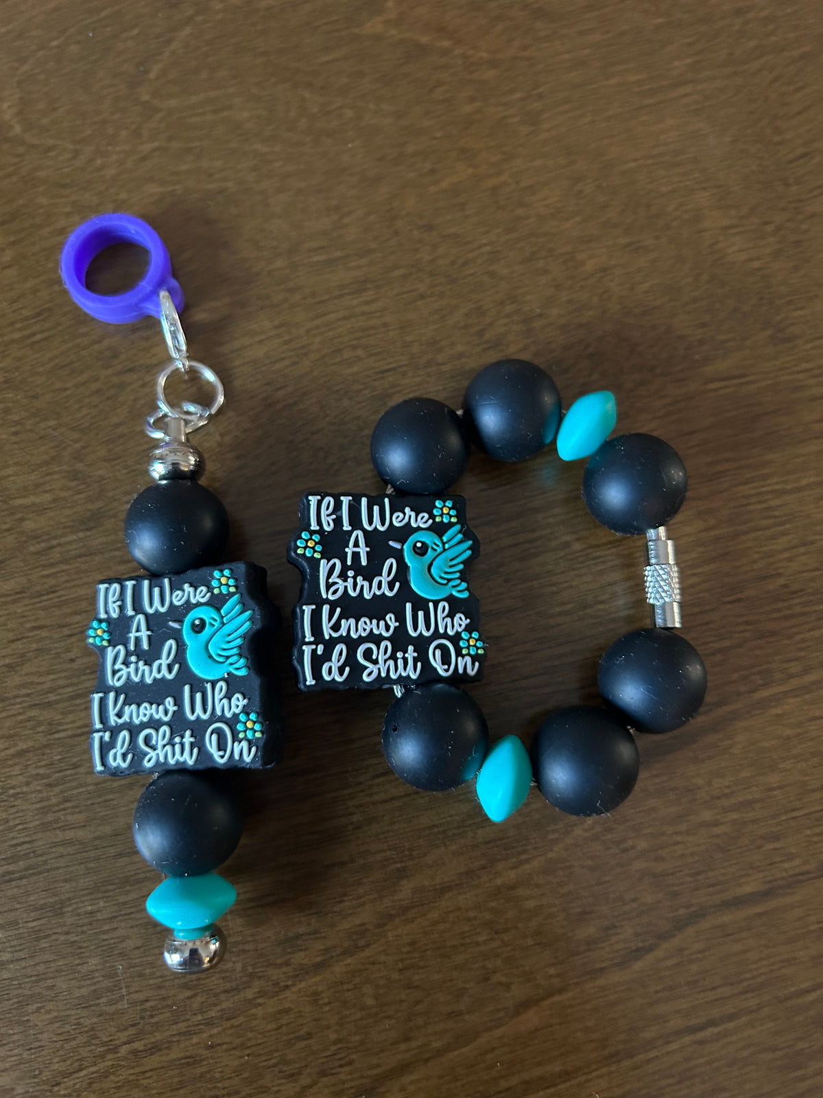 Adult Humor Straw and Handle Charm set