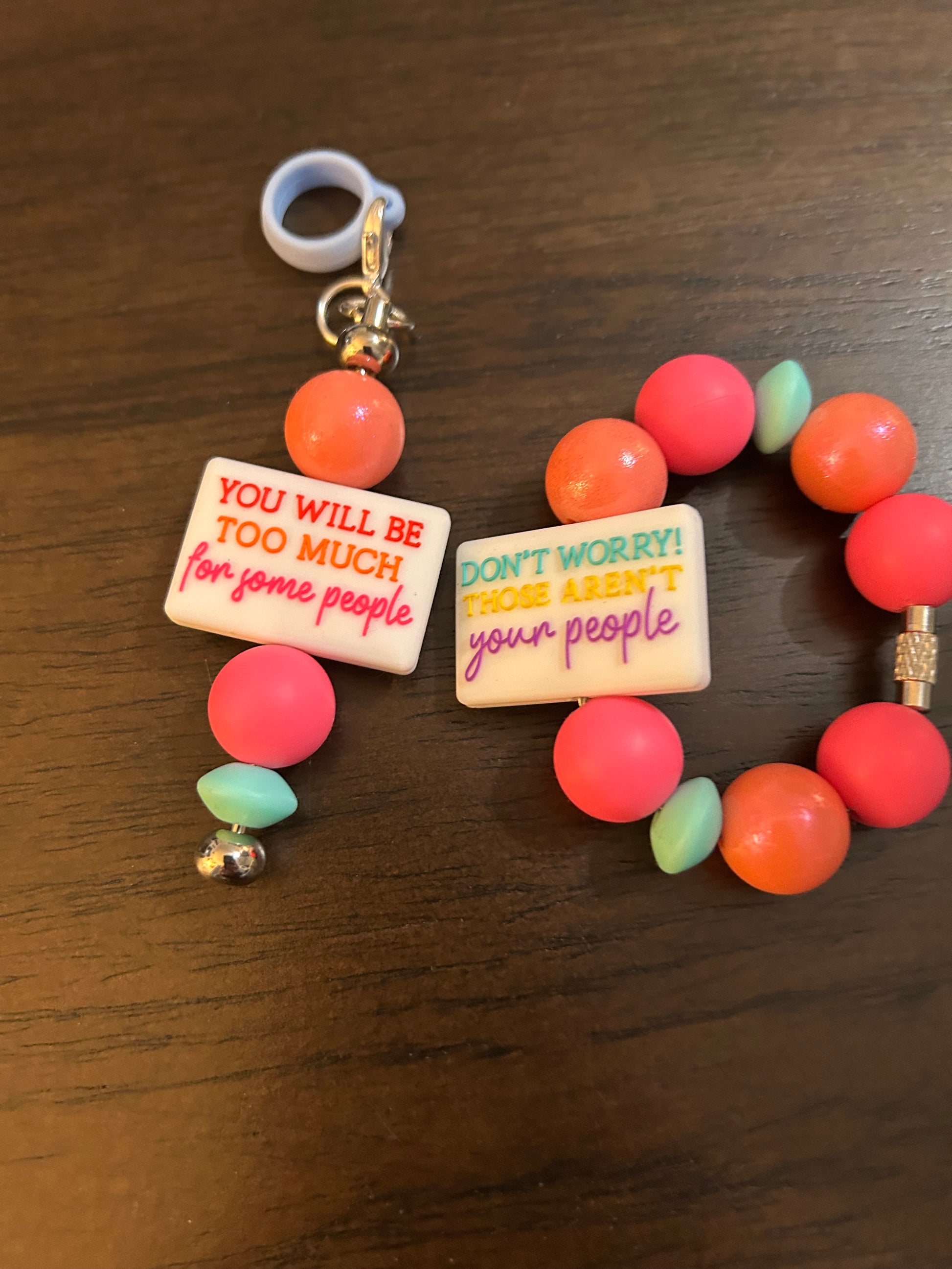Adult Humor Straw and Handle Charm set