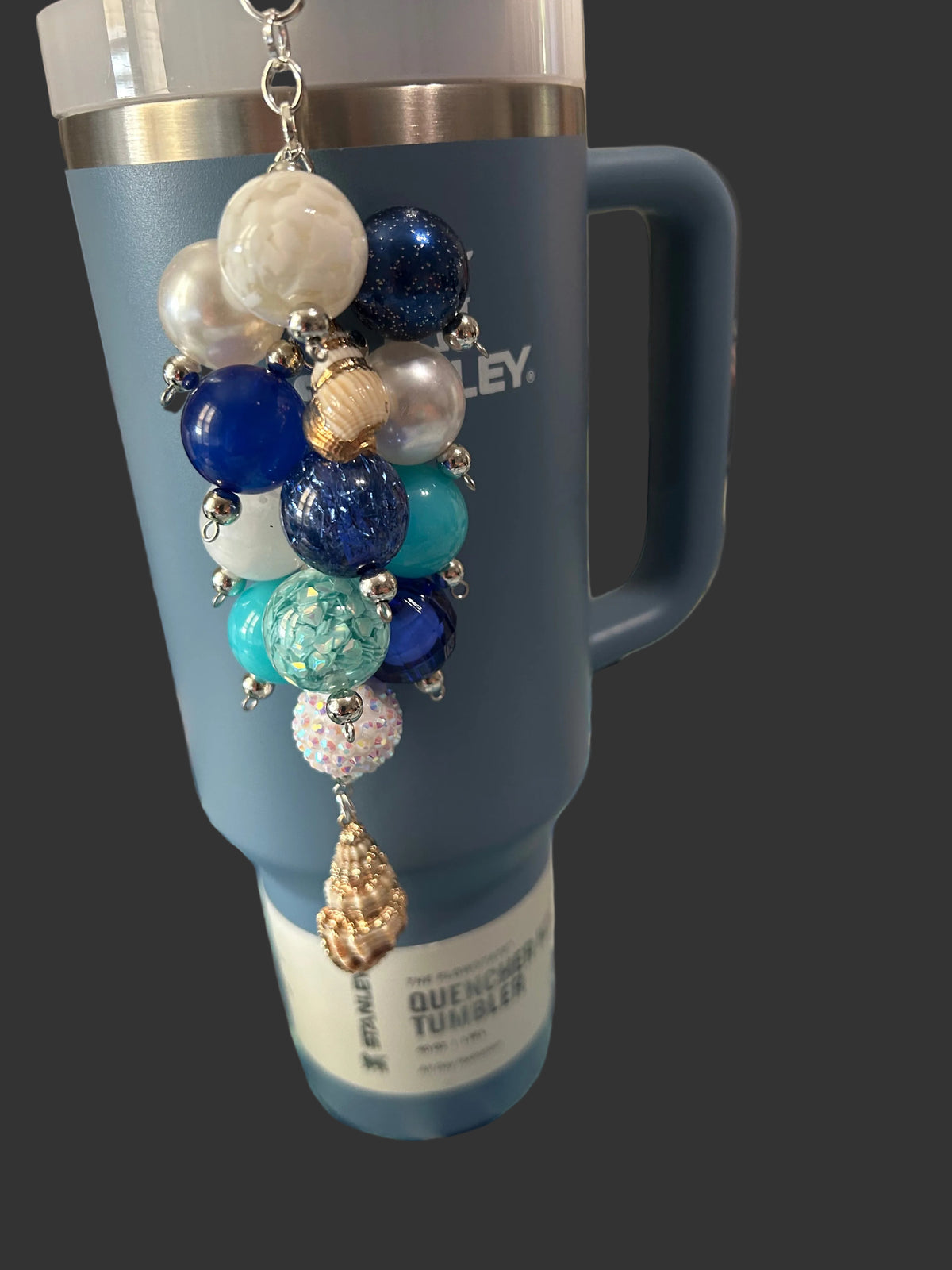Sea Shell Bauble Straw Charm