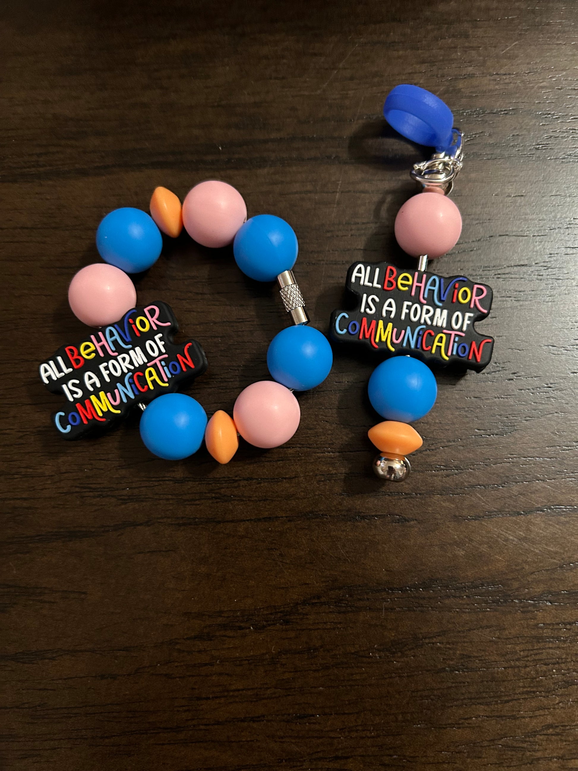 All Behavior is a Form of Communication Straw and Handle Charm set