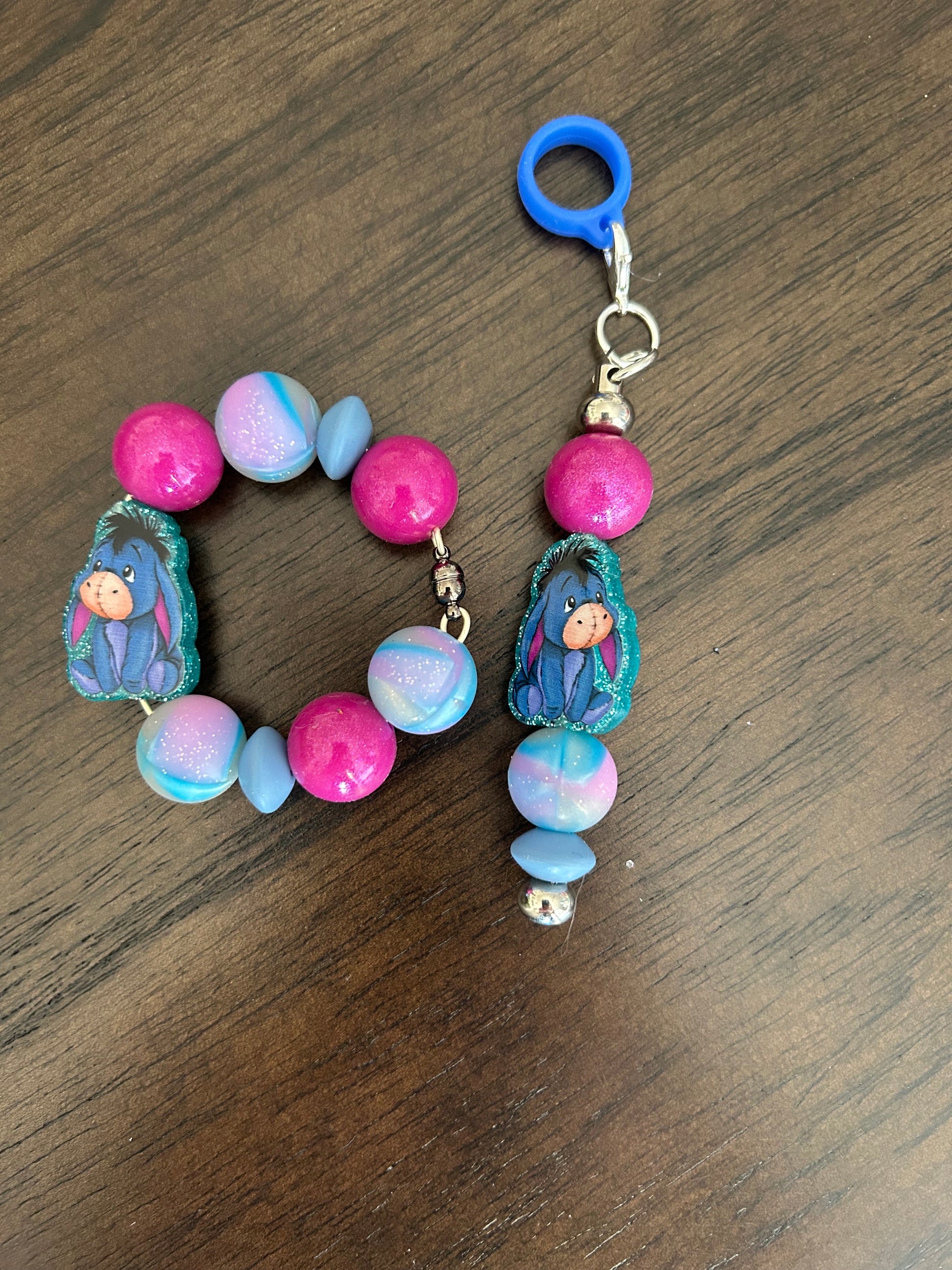 Donkey Straw and Handle Charm set