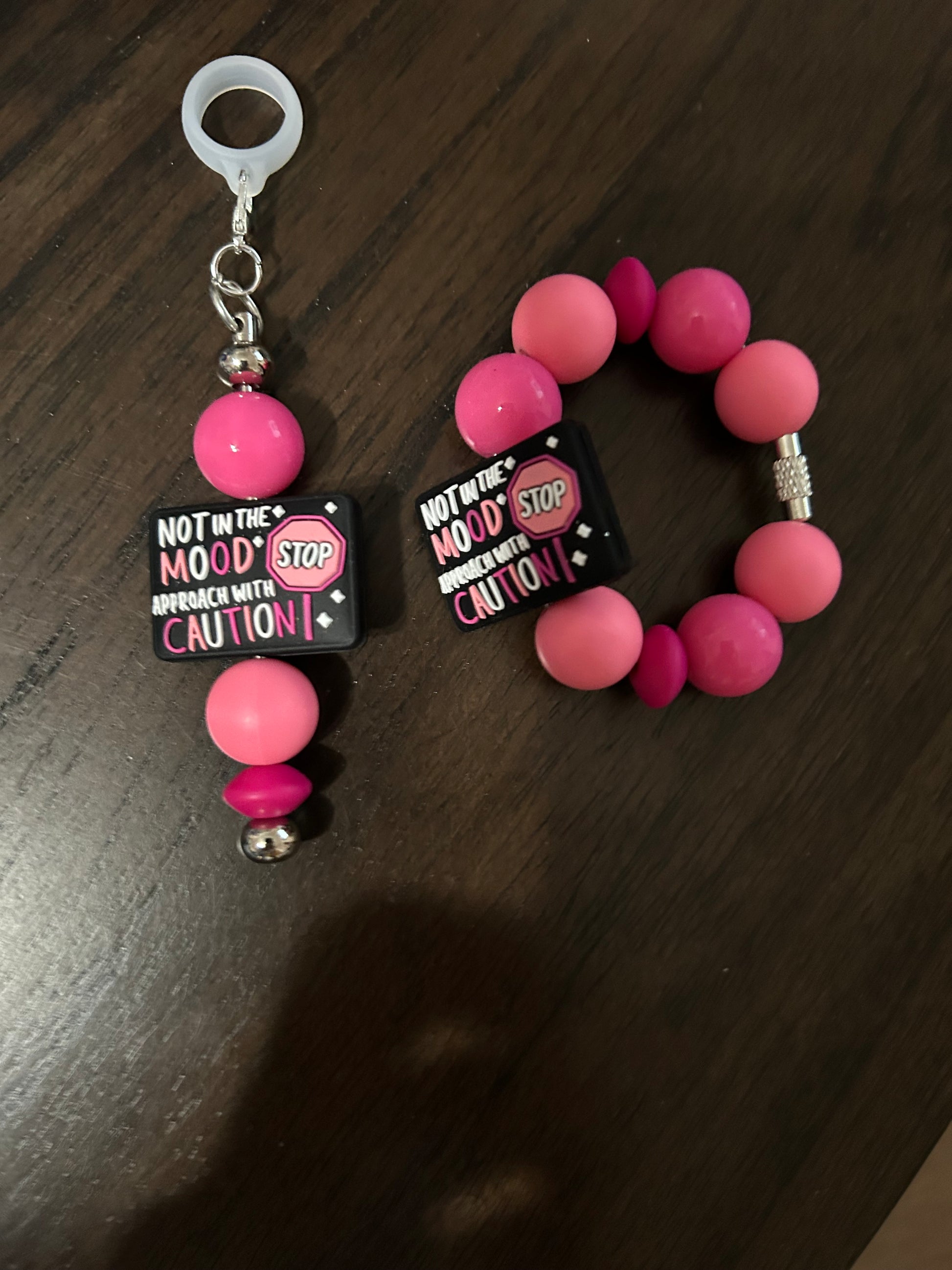 Not in the Mood Straw and Handle Charm set