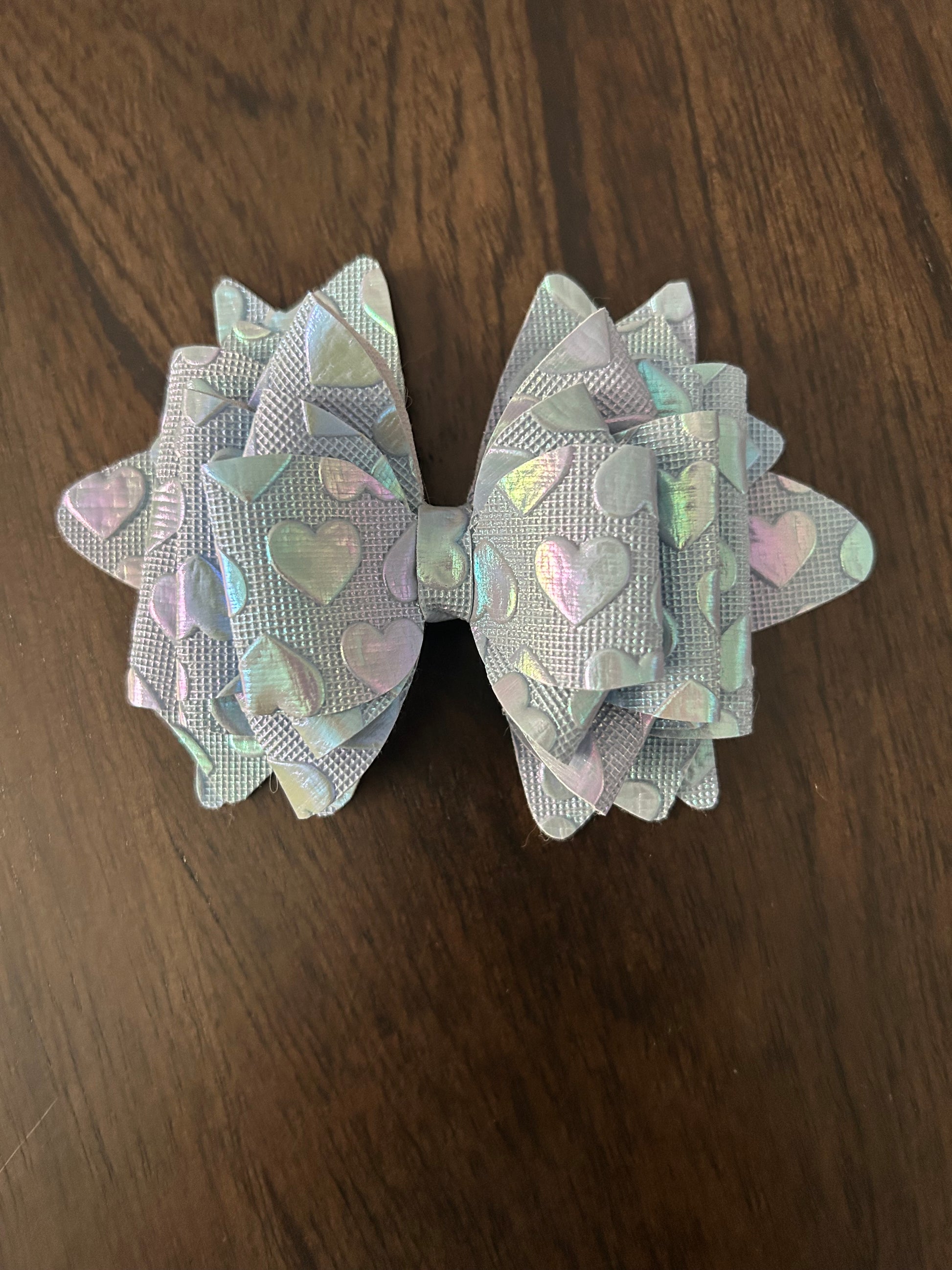Heart Print Bow