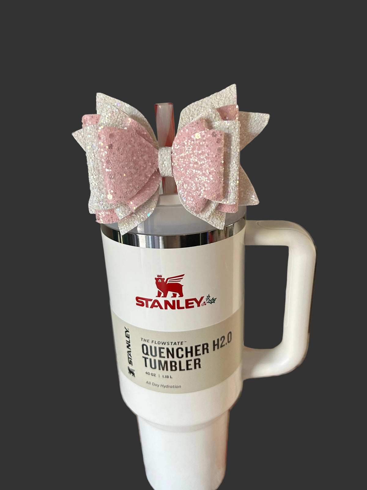 Pink and White Bow