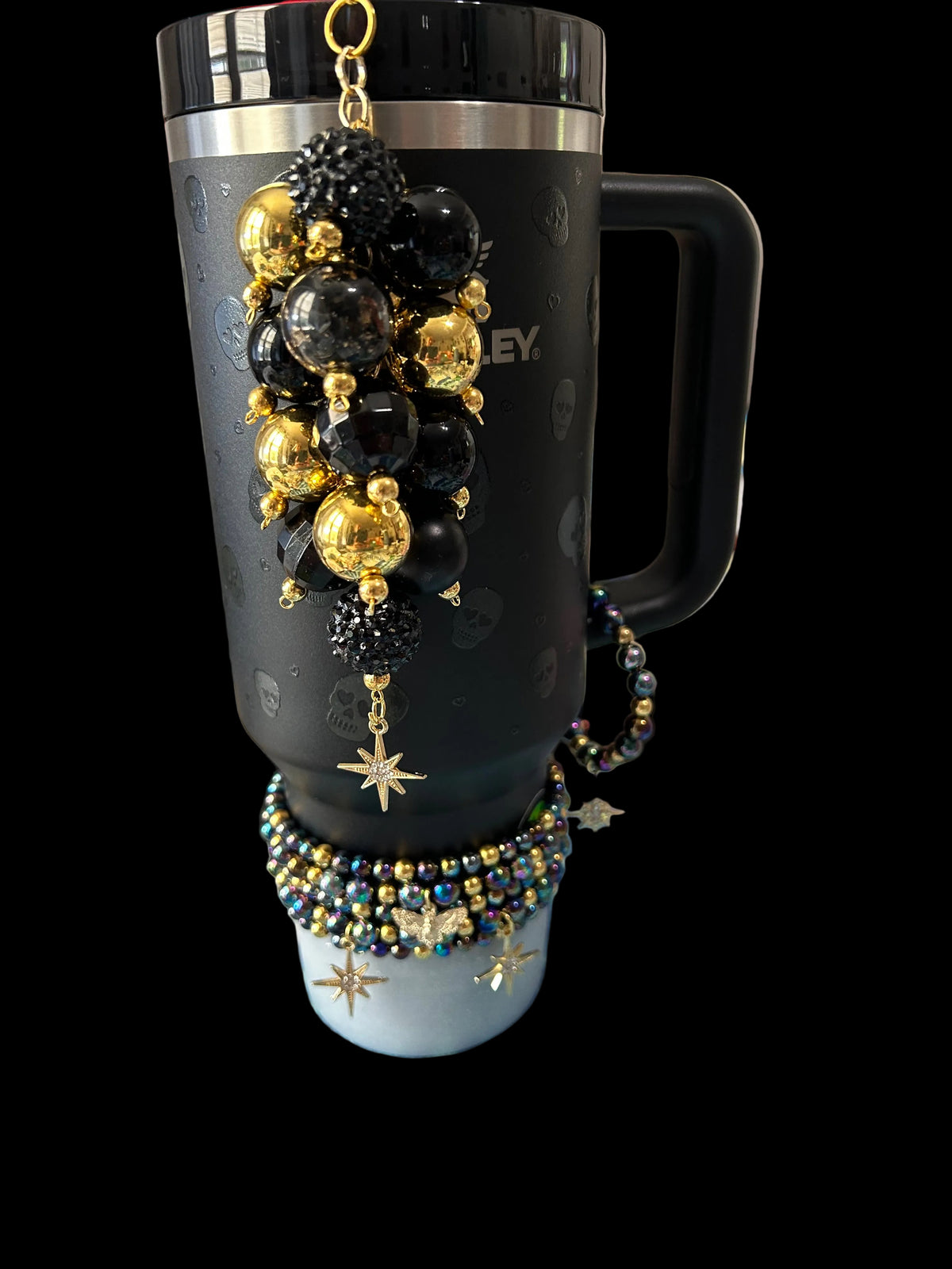 Black Magic Bauble Straw Charm