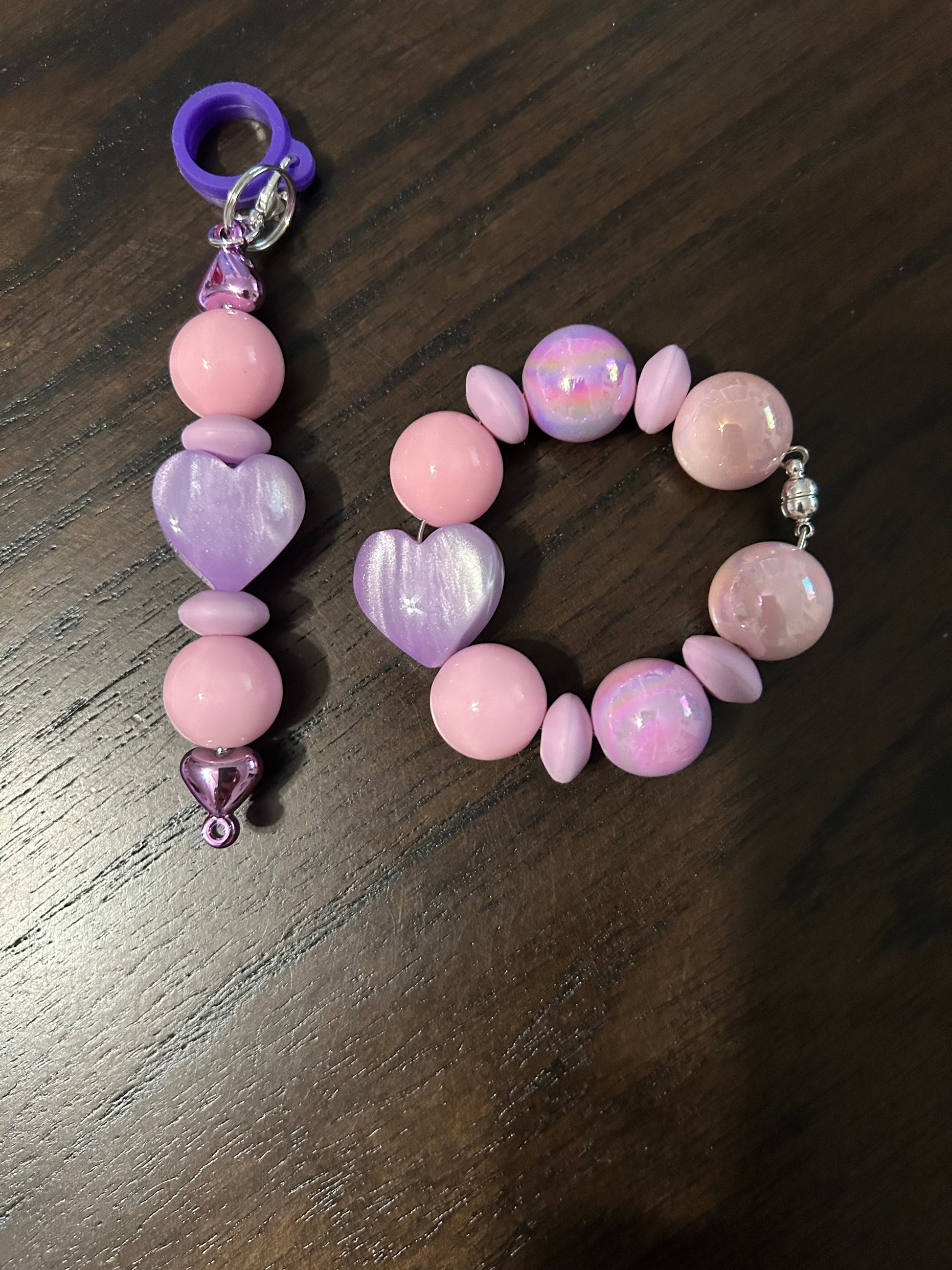 Heart Straw and Handle Charm set
