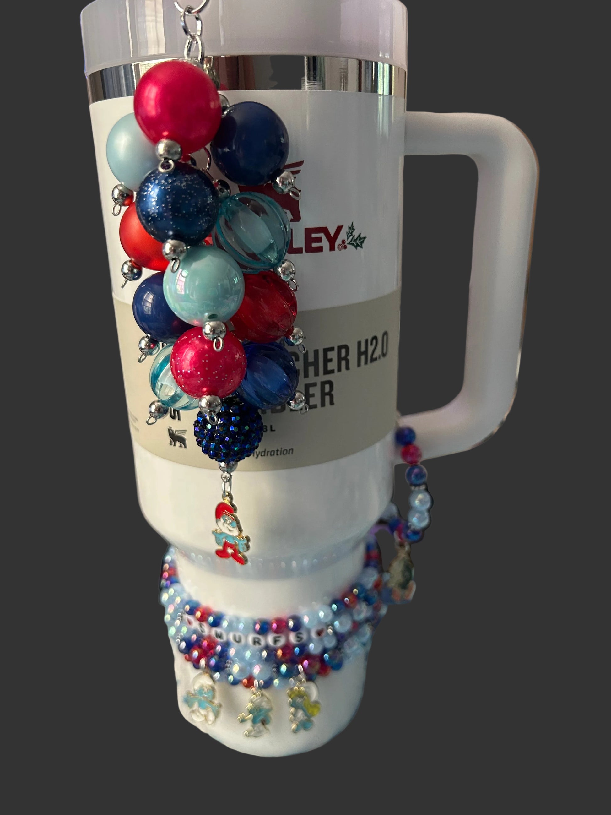 Blue Guy Bauble Straw Charm