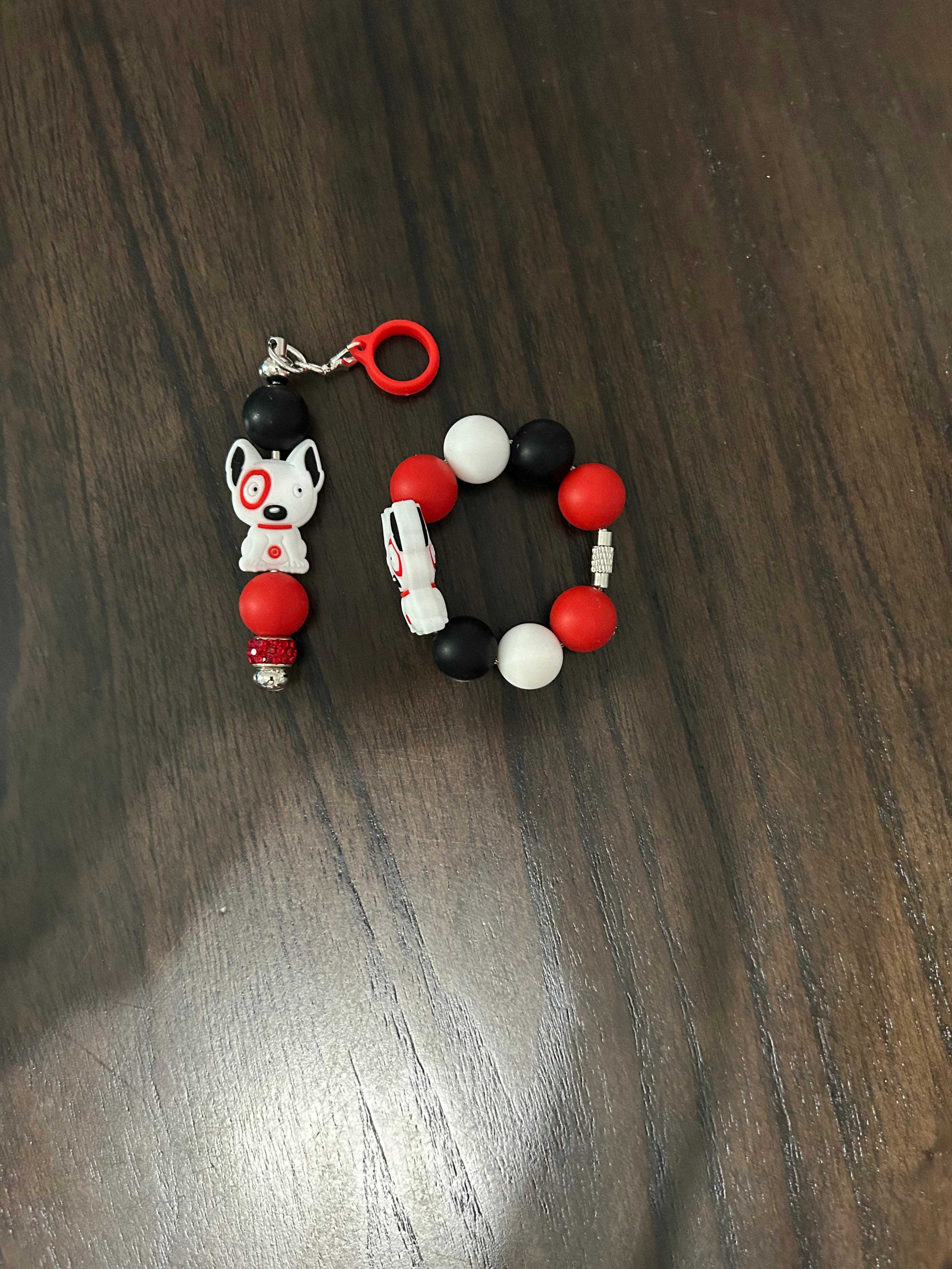 Dog Straw and Handle Charm set