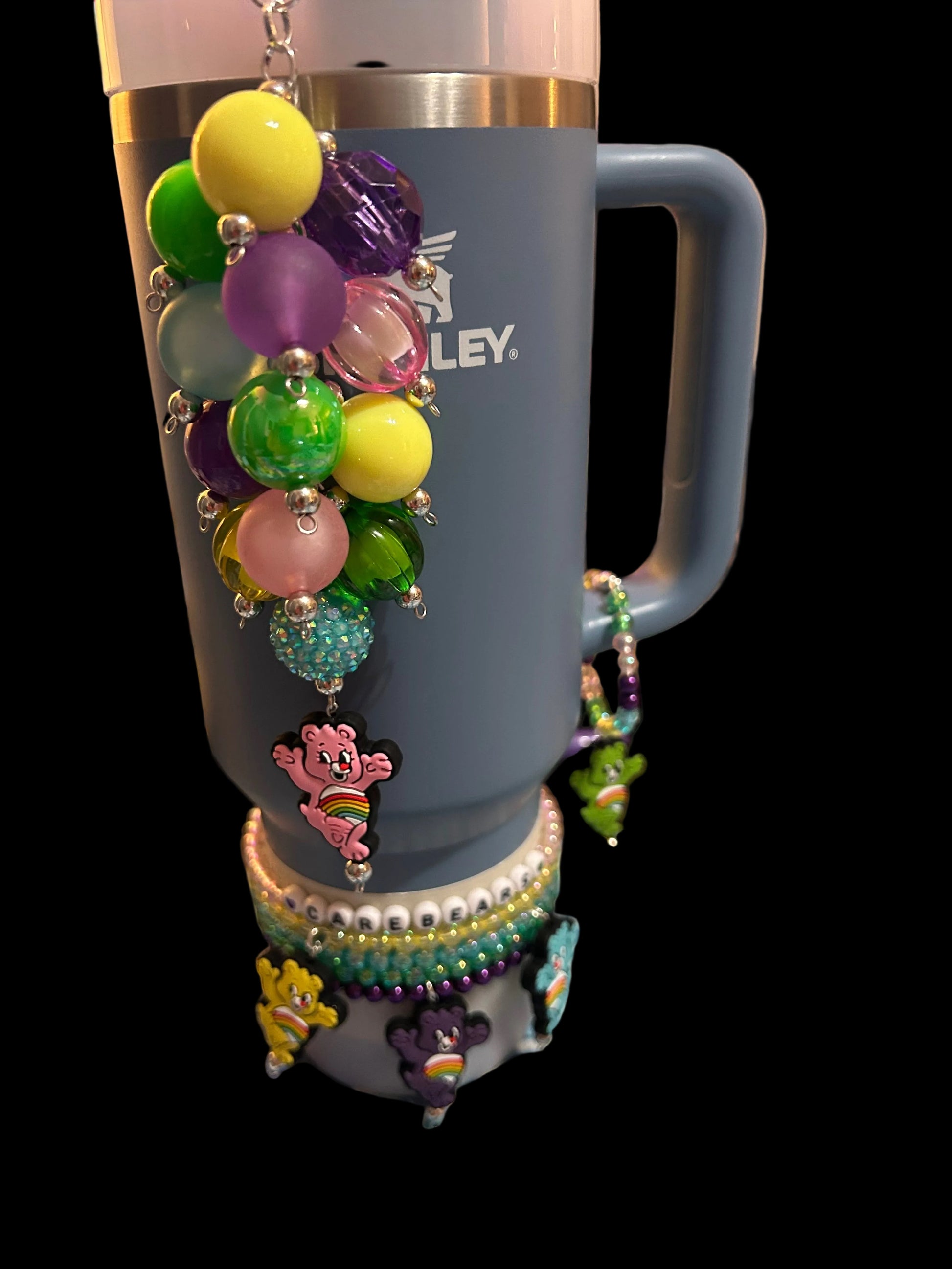 Colorful Bears Bauble Straw Charm