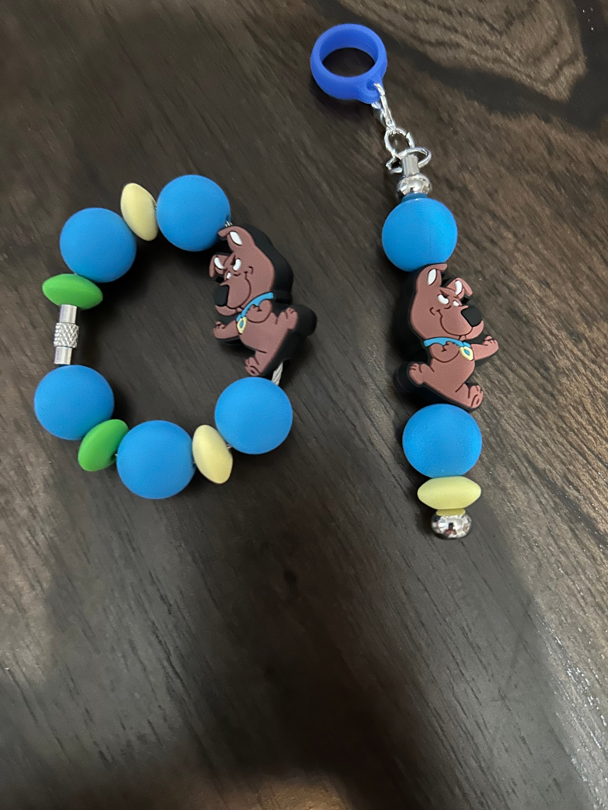 Dog Straw and Handle Charm