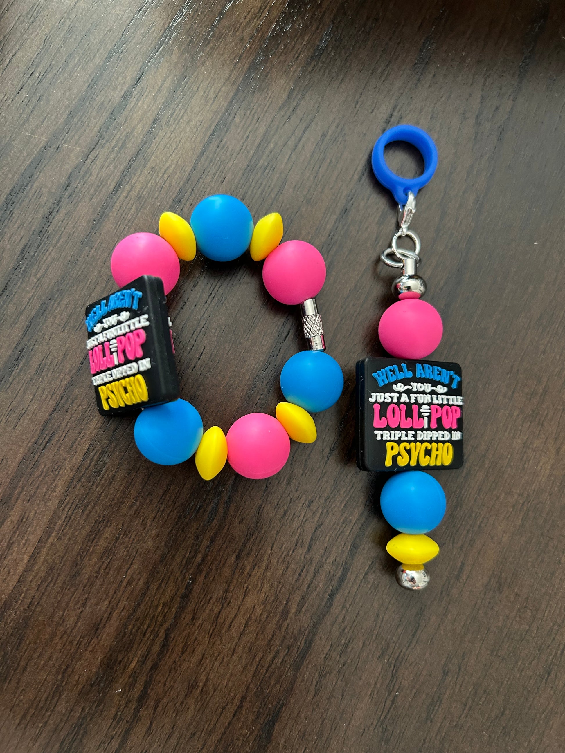 Adult Humor Straw and Handle Charm set