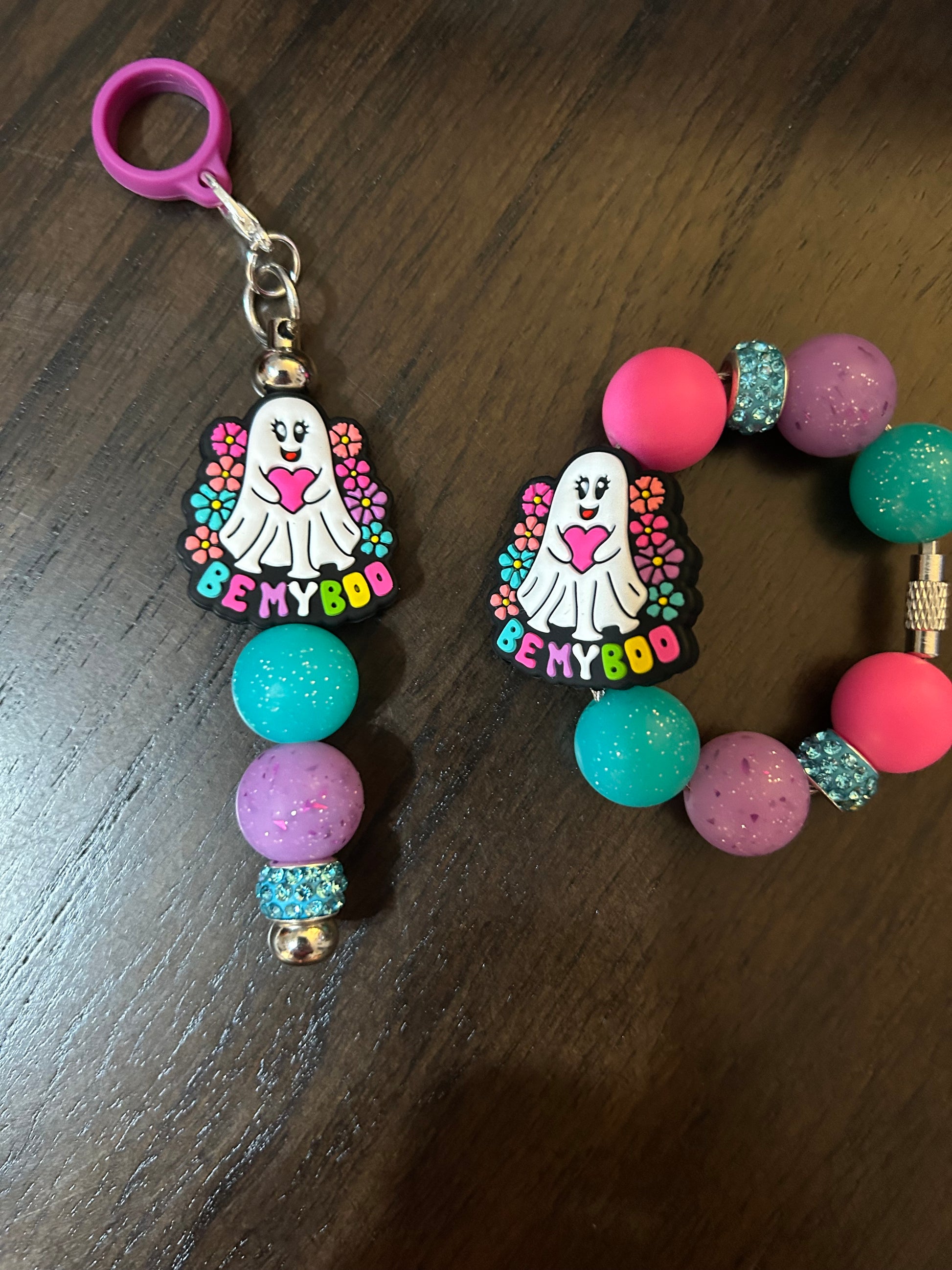 Ghost Be My Boo Straw and Handle Charm set