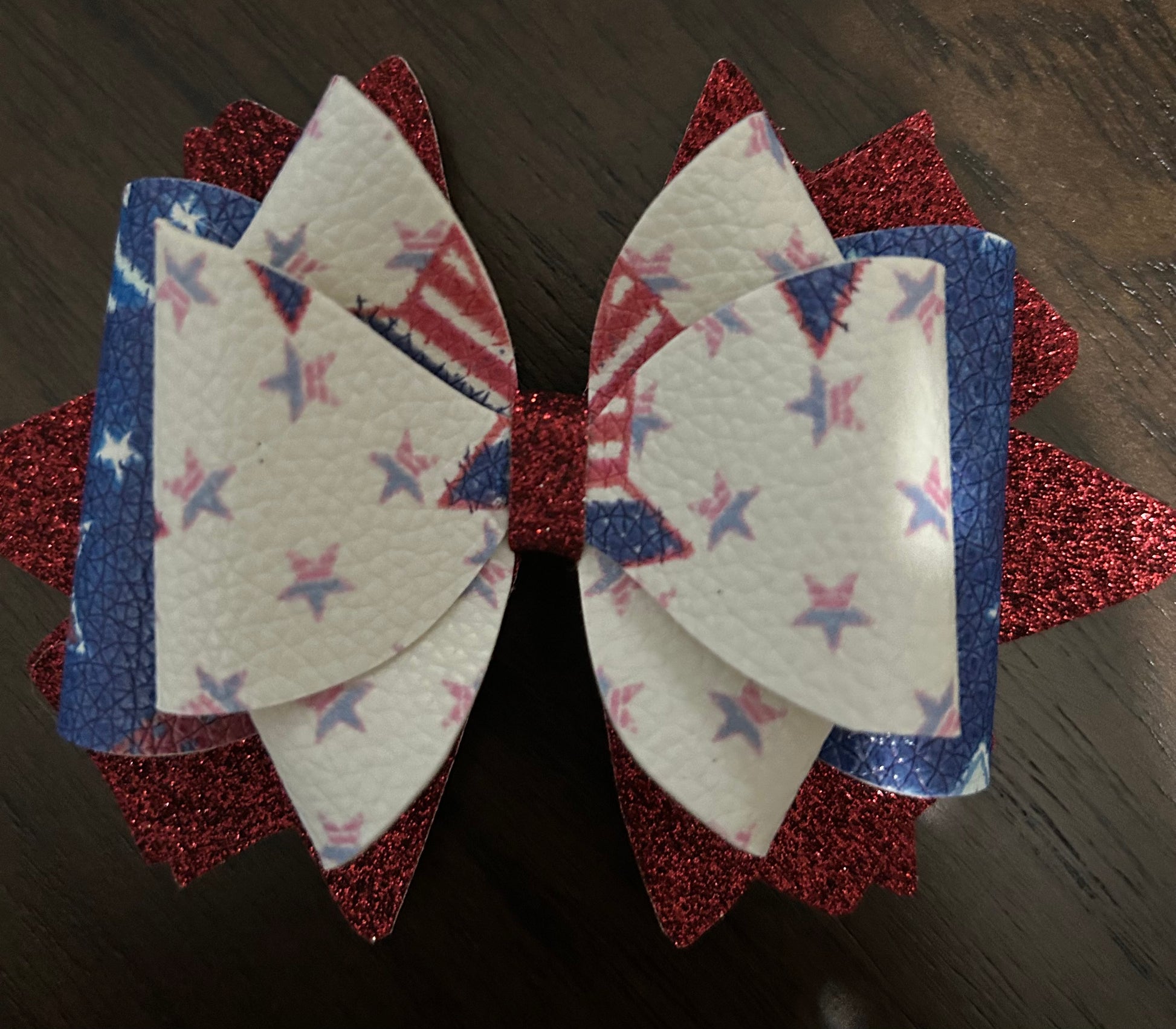 Red White and Blue Bow