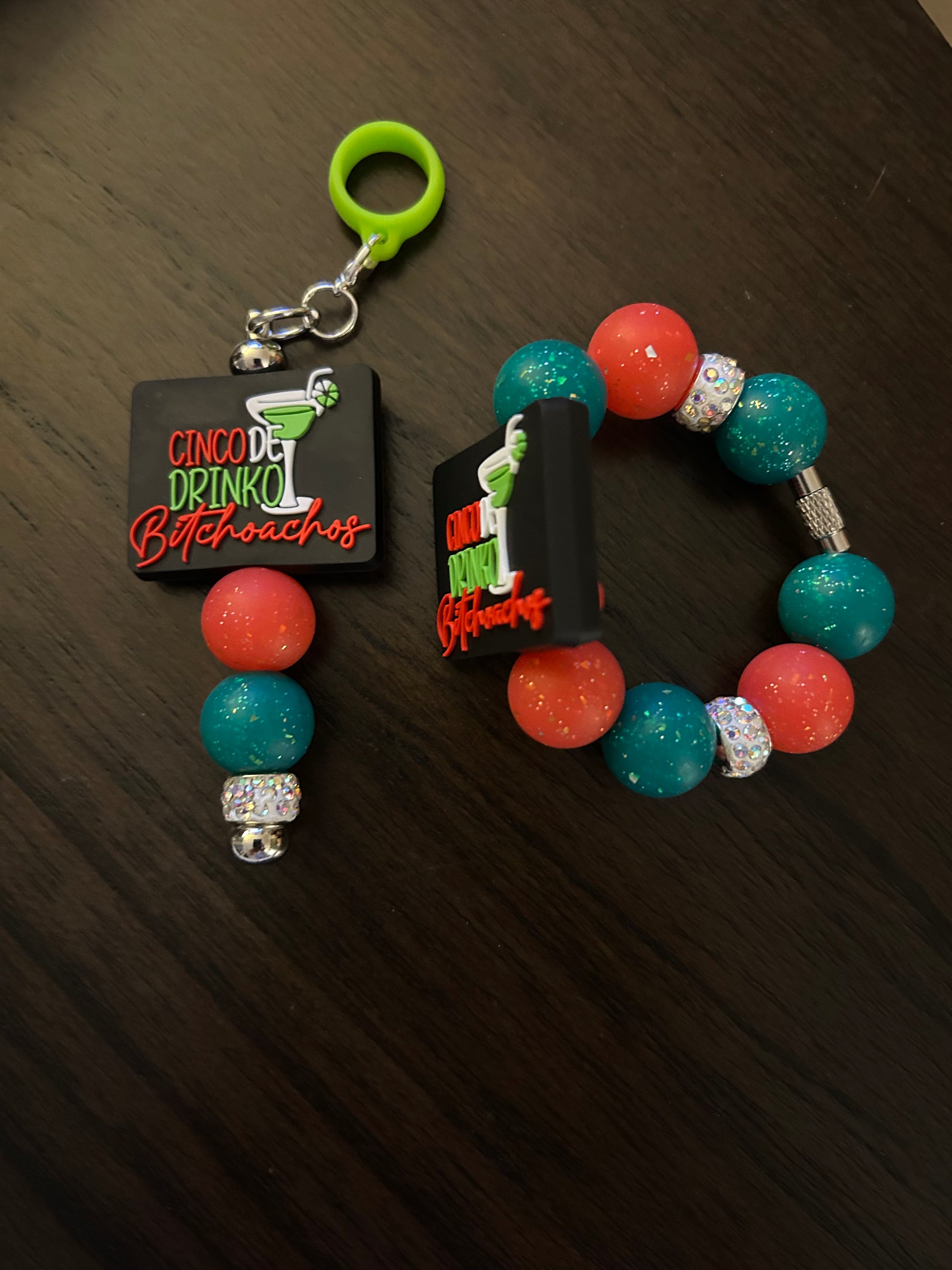 Adult Humor Straw and Handle Charm set