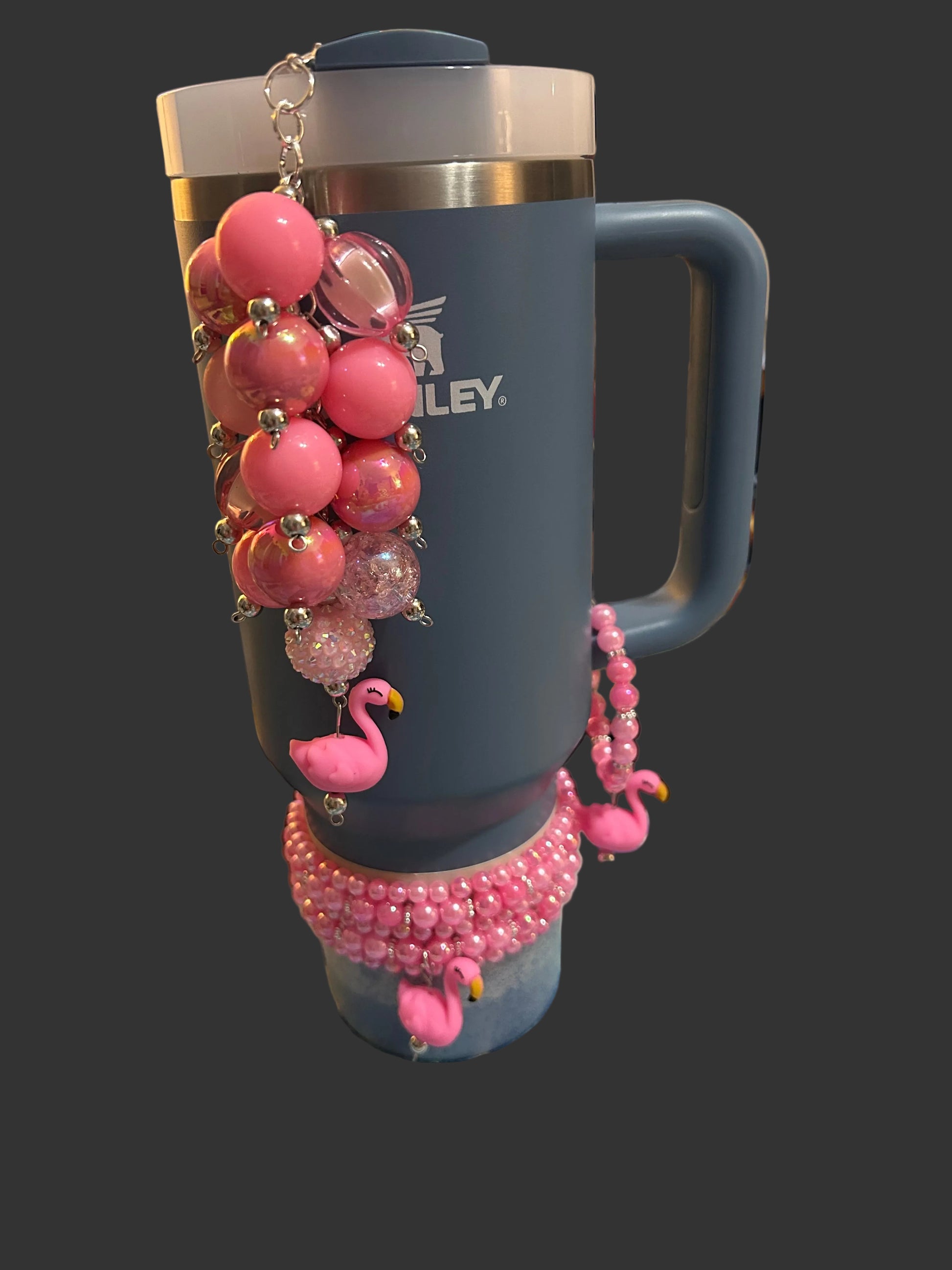 Flamingo Bauble Straw Charm