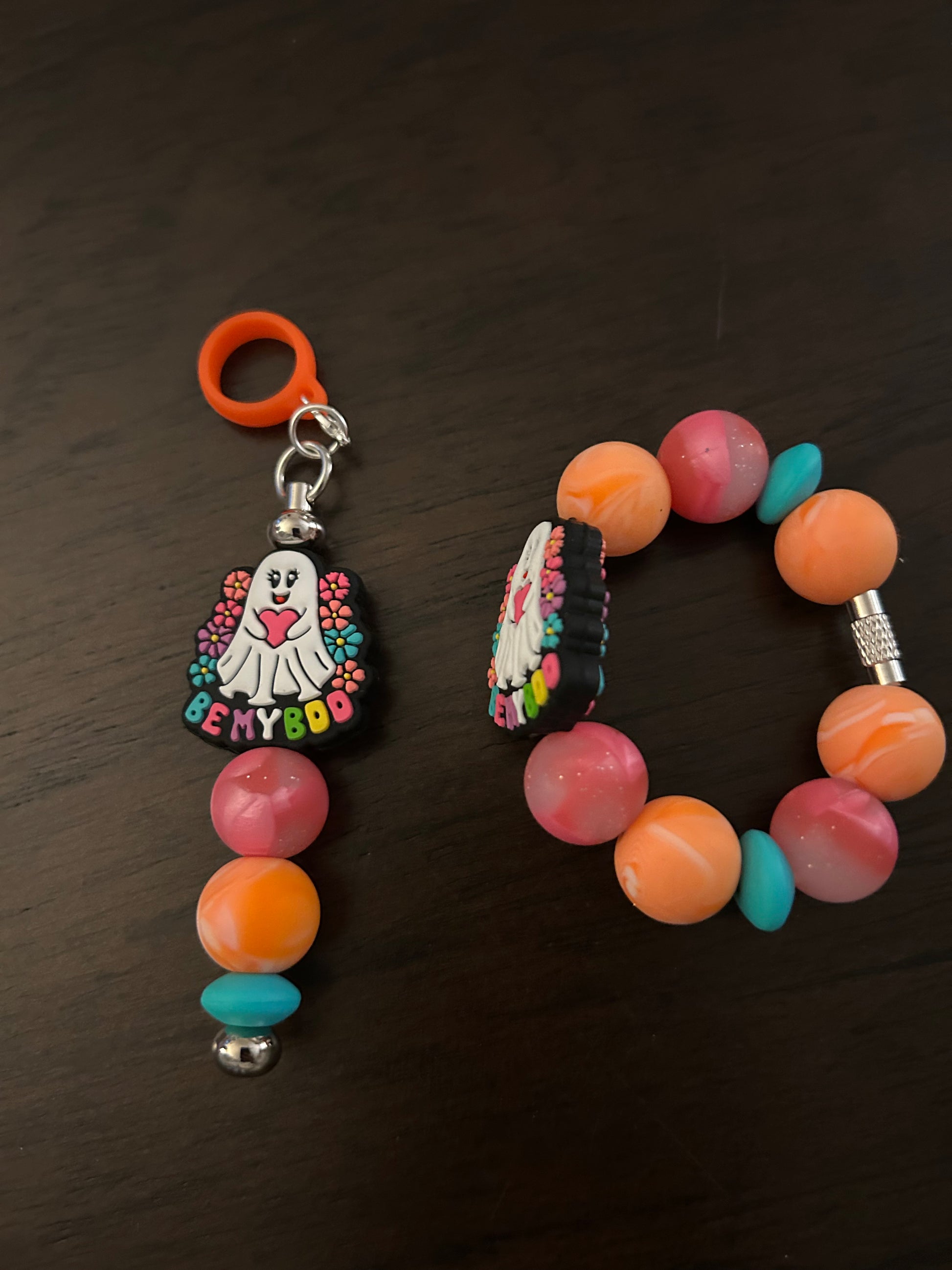 Be My Boo Straw and Handle Charm set